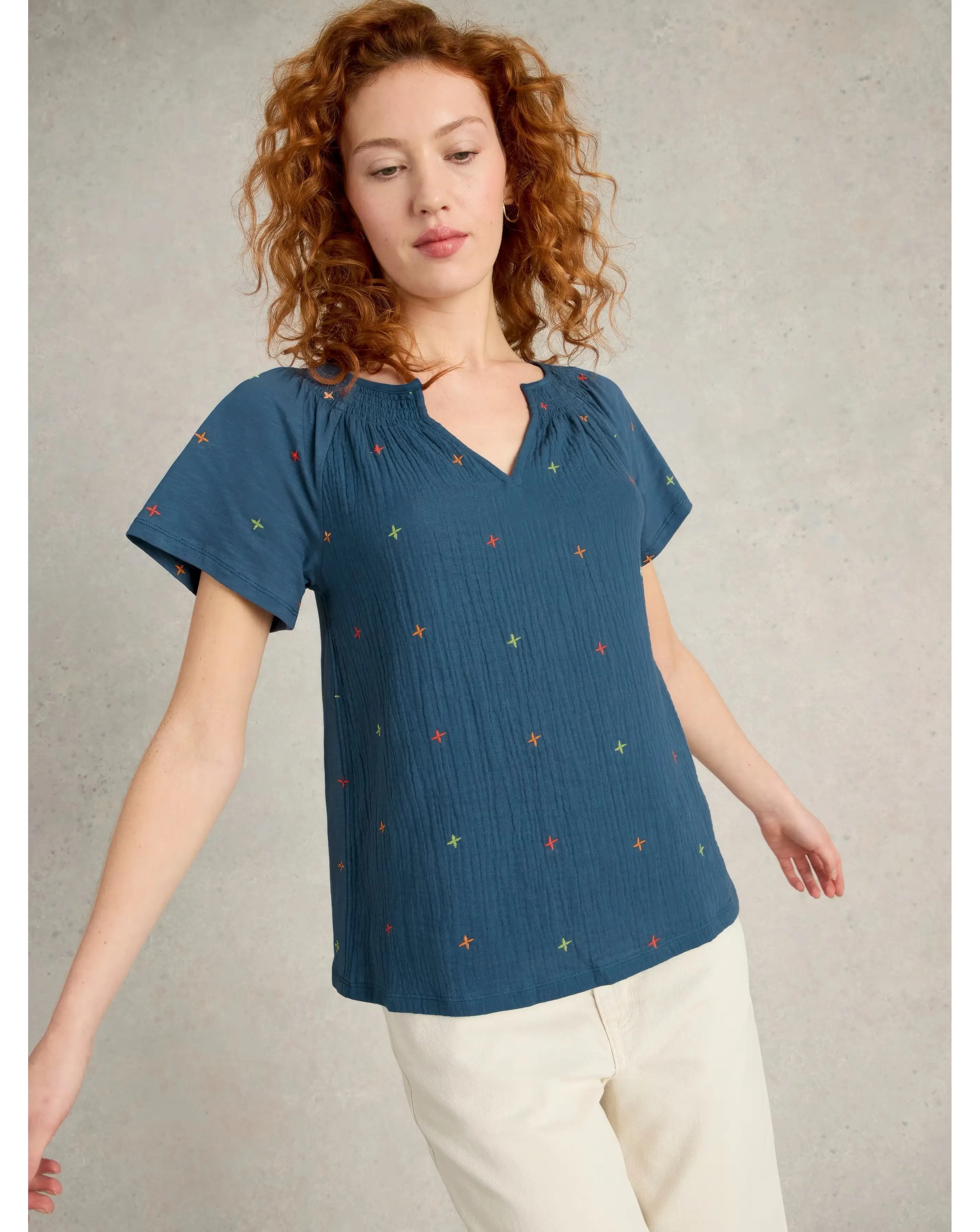 White Stuff Luella Embroidered Top 2 White Stuff Luella Embroidered Top