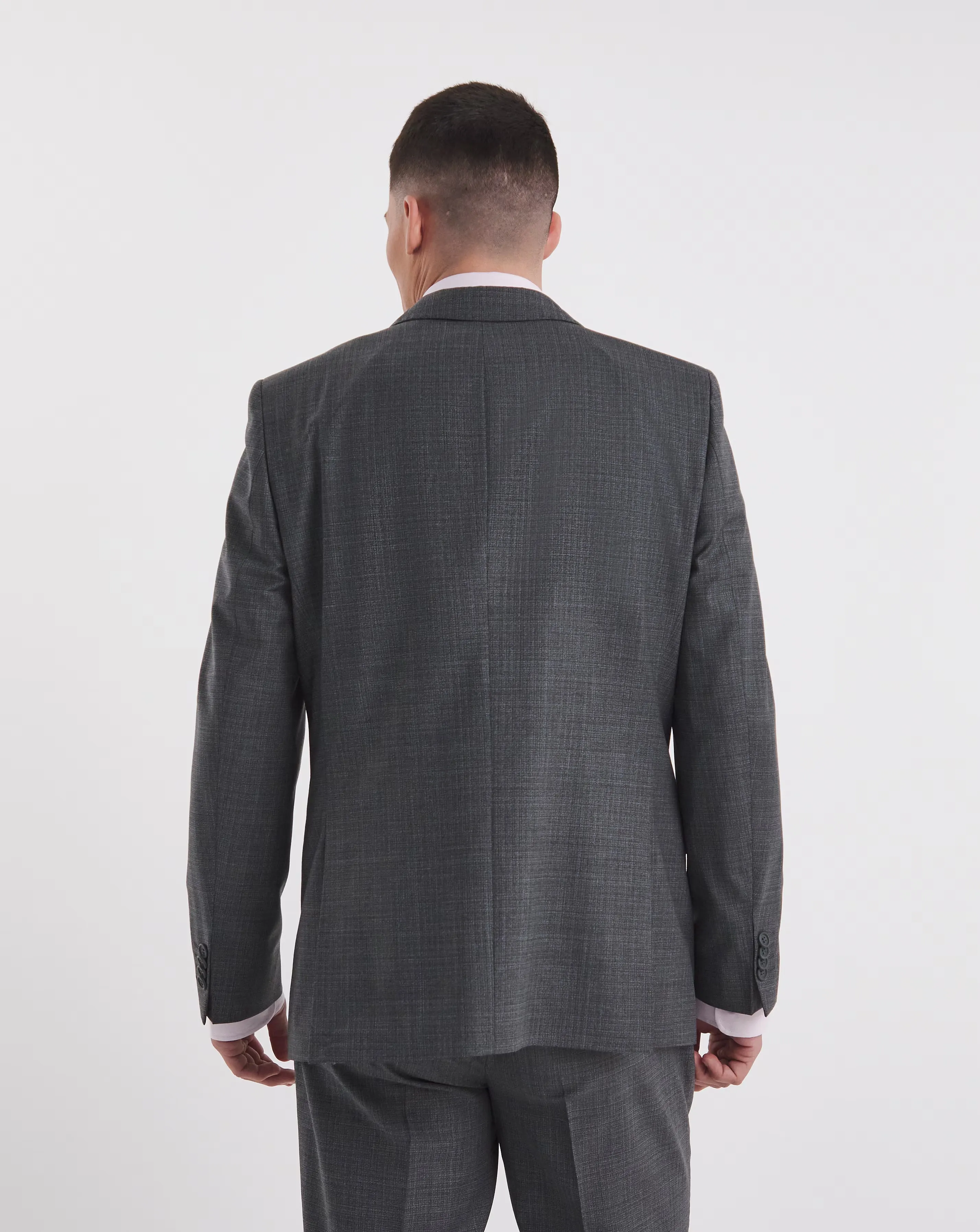 William Hunt Textured Grey Suit Jacket