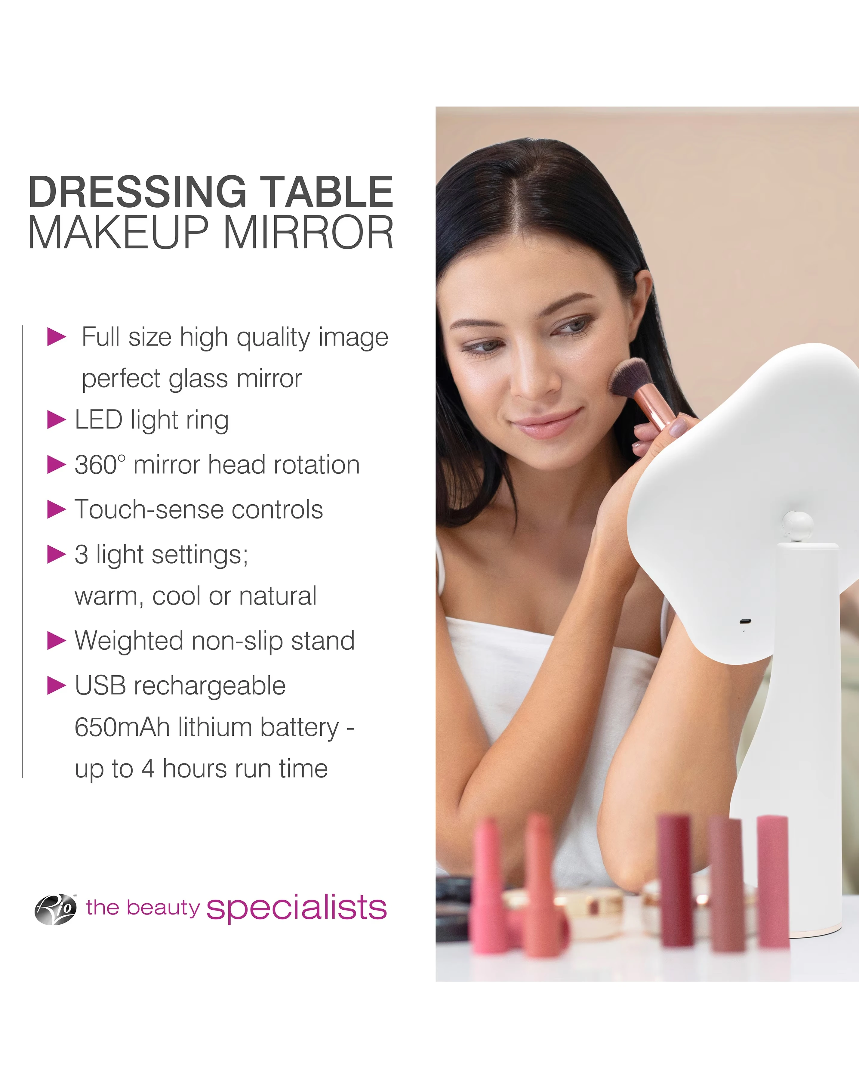 Rio Illumiated Flower Mirror 2 Rio Illumiated Flower Mirror