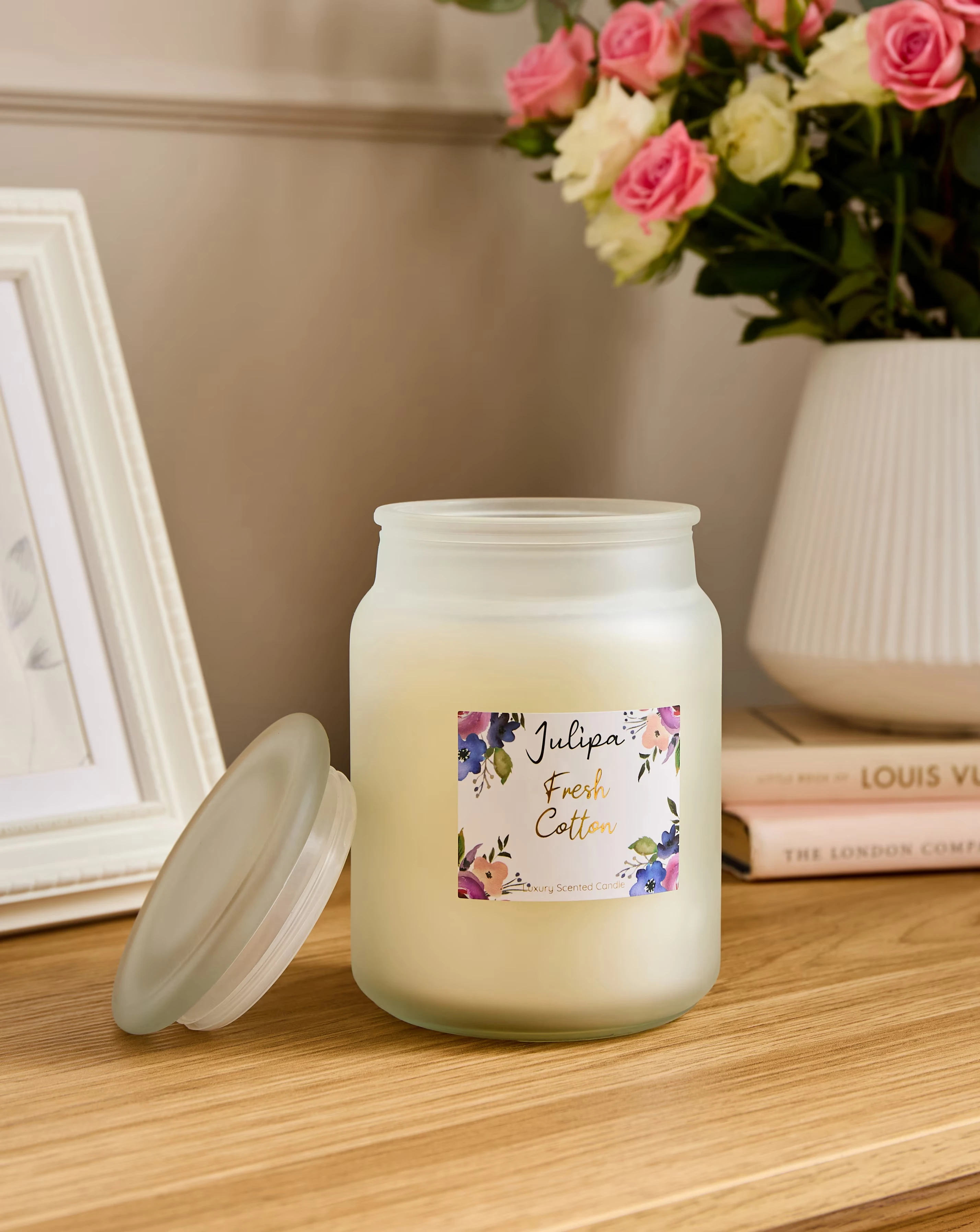 Julipa Fresh Cotton Jar Candle 1 Julipa Fresh Cotton Jar Candle
