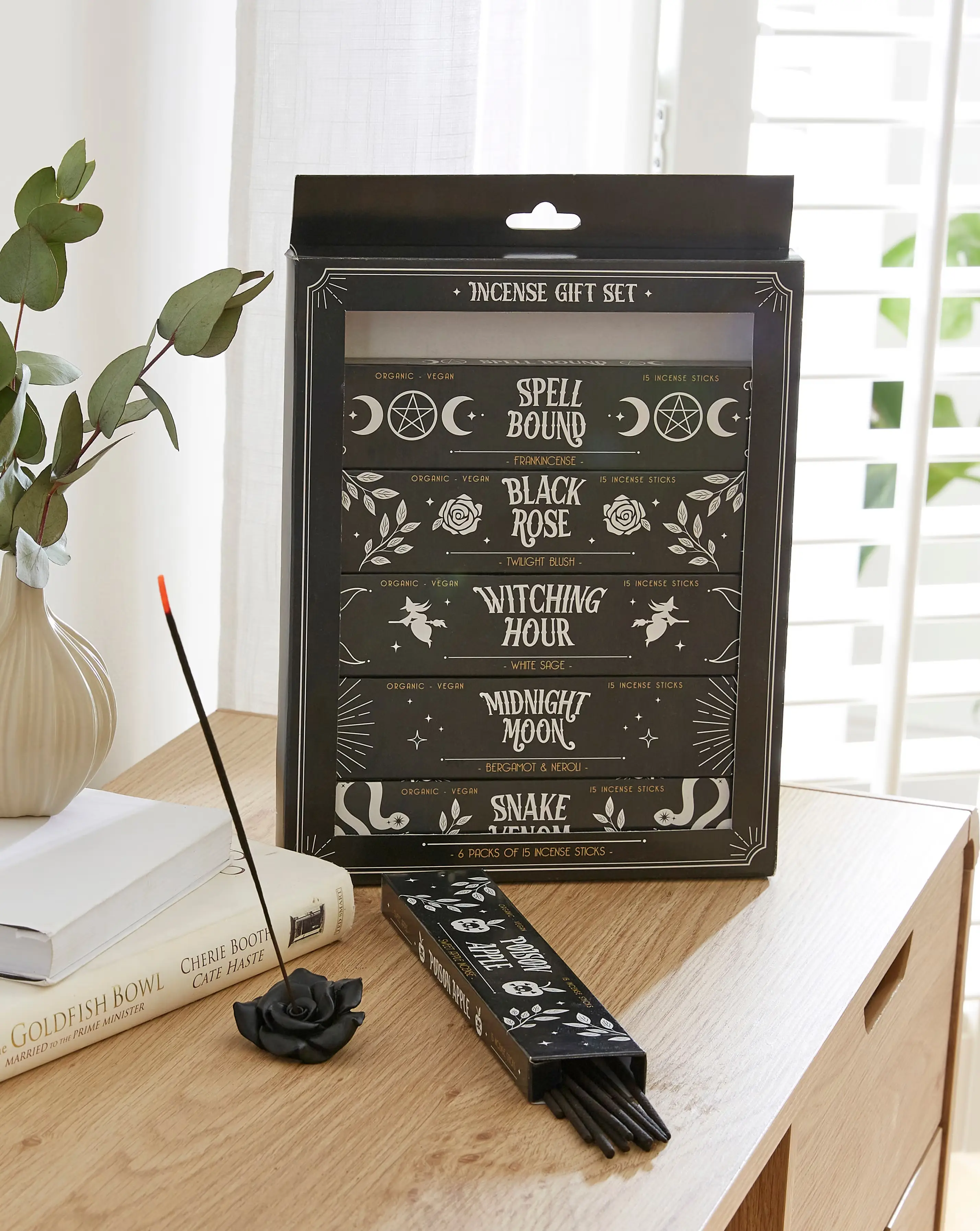 Midnight Ritual Incense Sticks Set with Holder