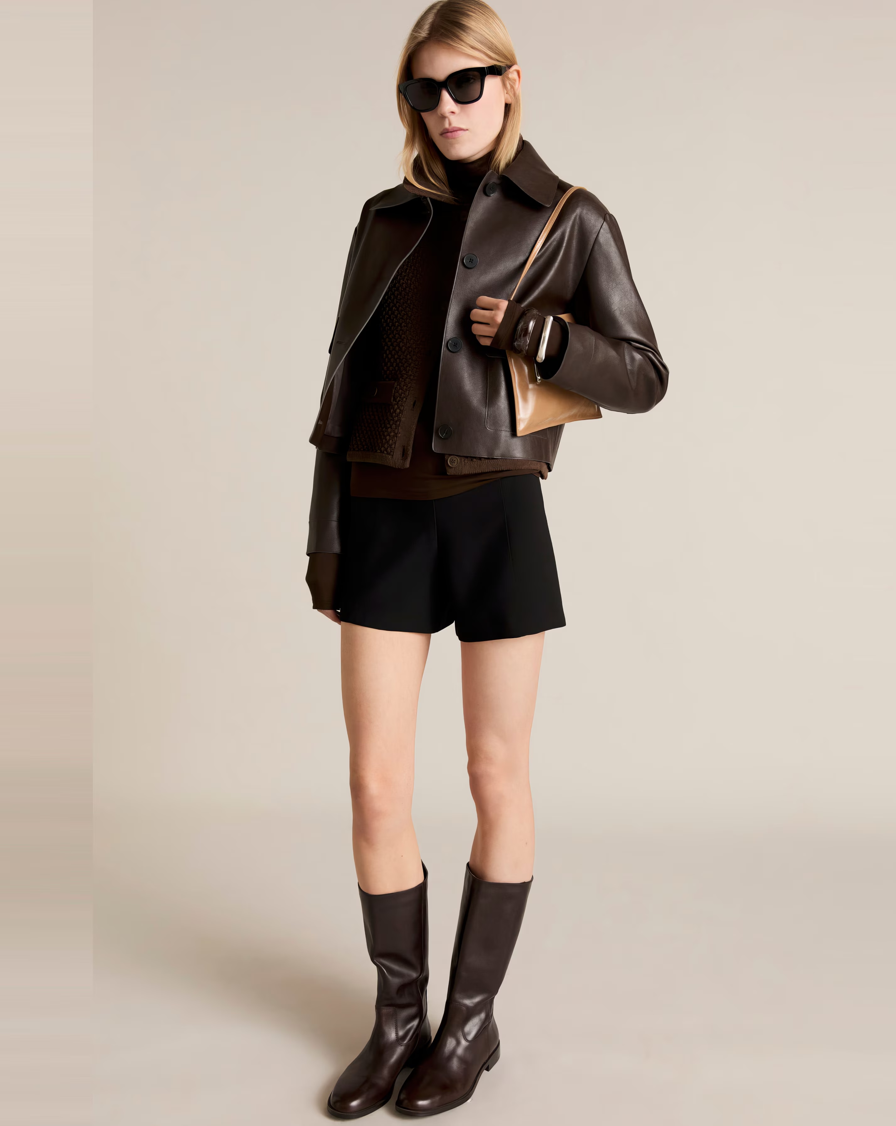 Mango Polo Neck Knitted Choco Jacket 8 Mango Polo Neck Knitted Choco Jacket