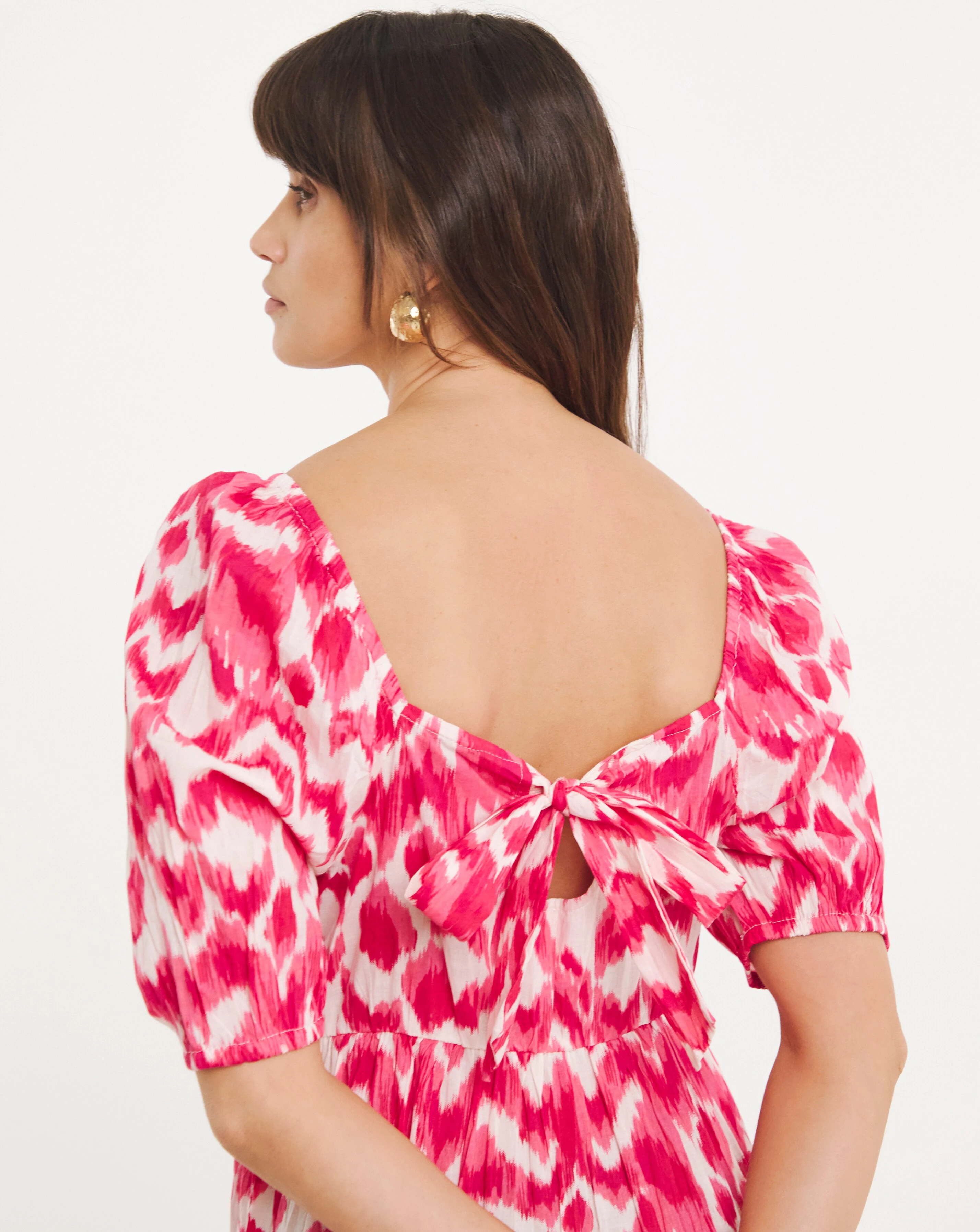 Pure Cotton Bow Back Tier Maxi Dress 4 Pure Cotton Bow Back Tier Maxi Dress