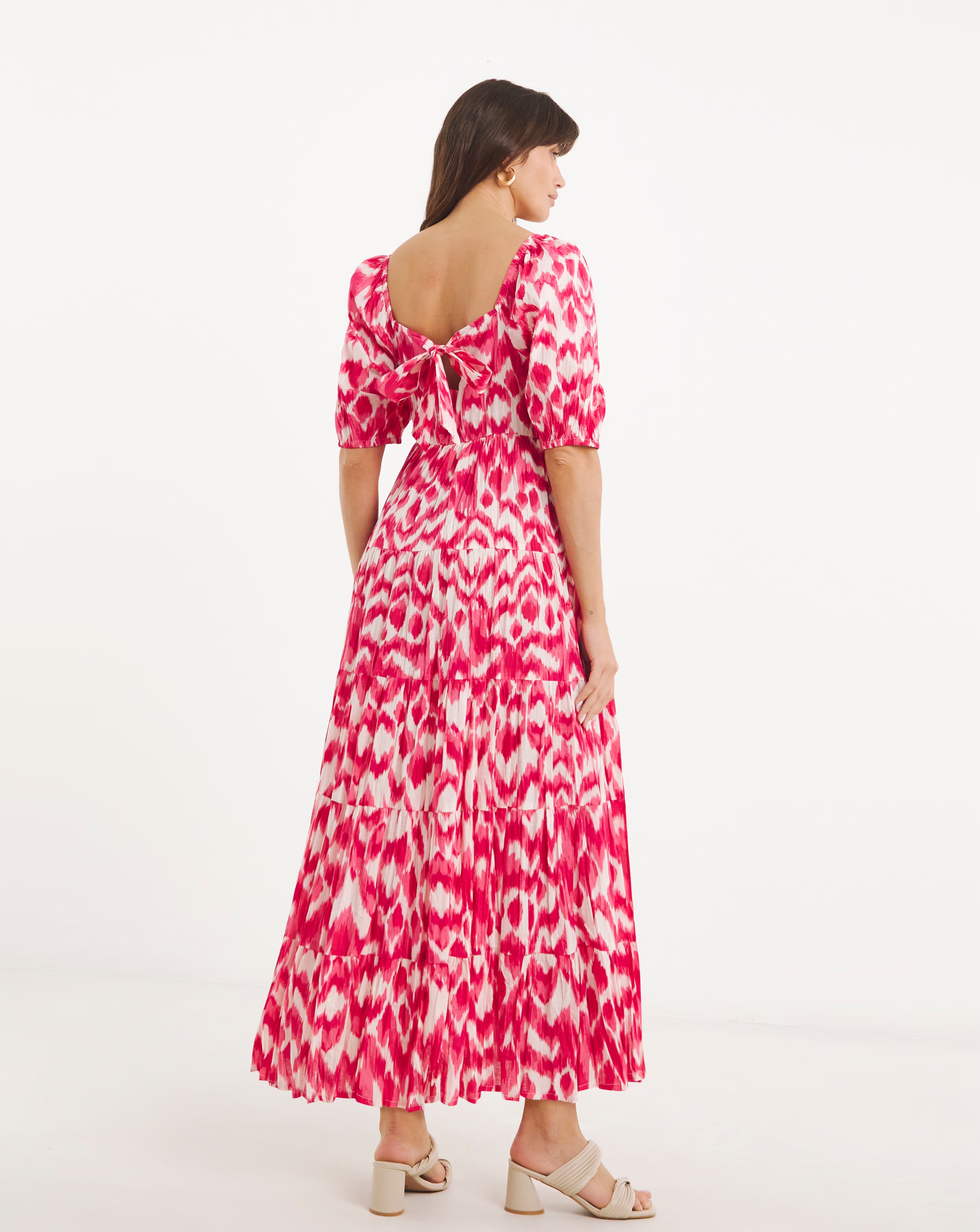 Pure Cotton Bow Back Tier Maxi Dress 5 Pure Cotton Bow Back Tier Maxi Dress