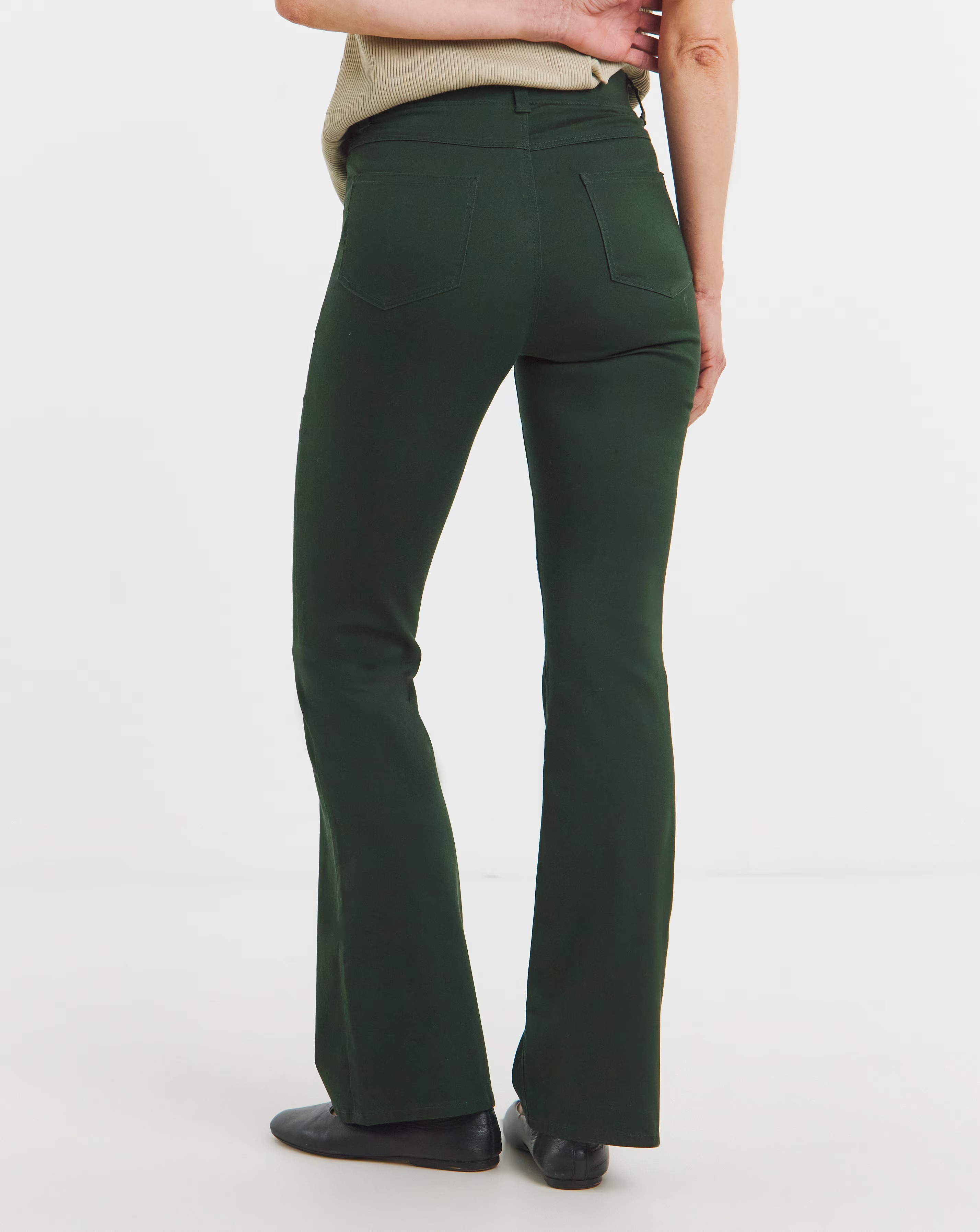 Khaki Stretch Bootcut Jeggings 3 Khaki Stretch Bootcut Jeggings
