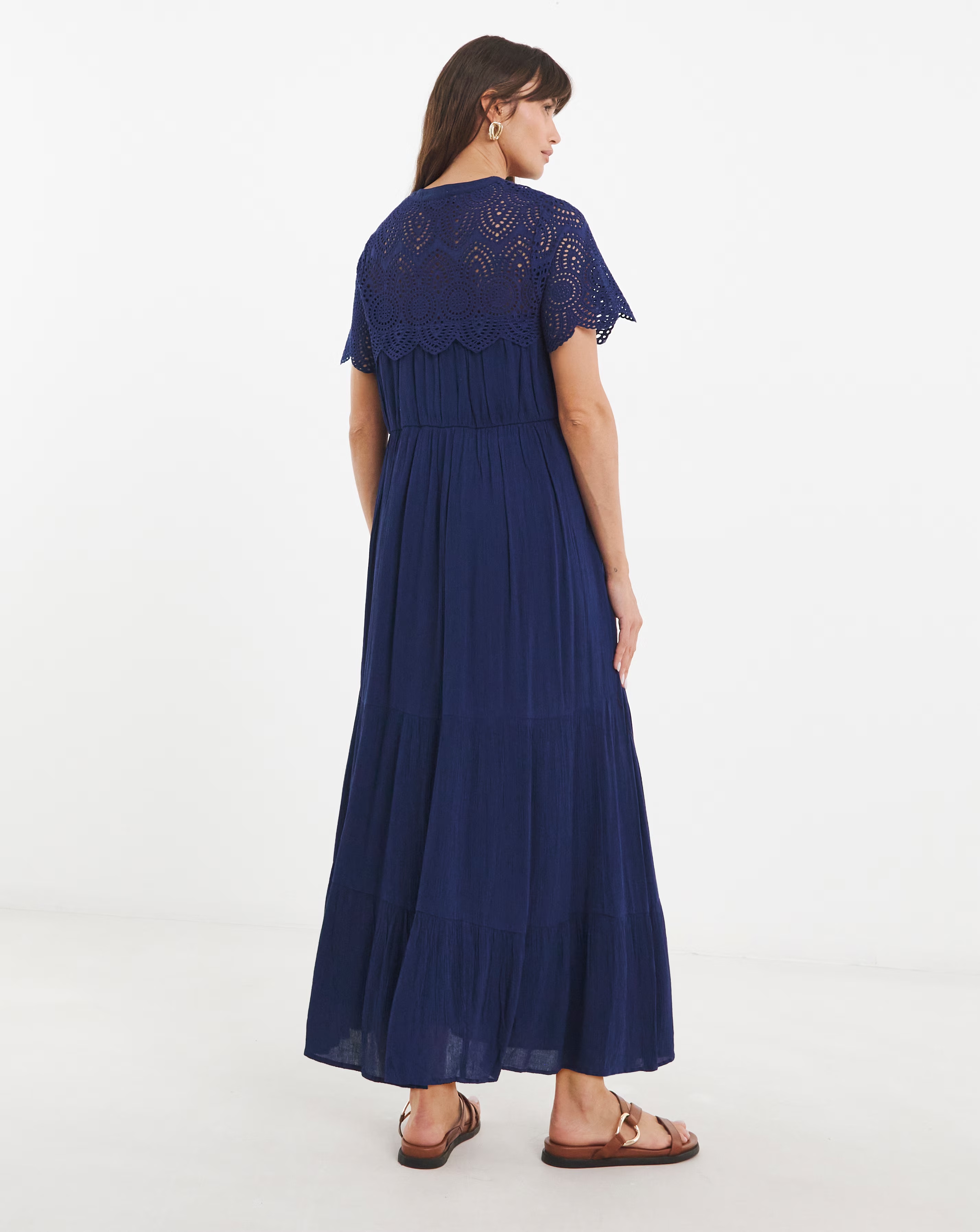 Crinkle Broderie Trim Smock Dress 4 Crinkle Broderie Trim Smock Dress