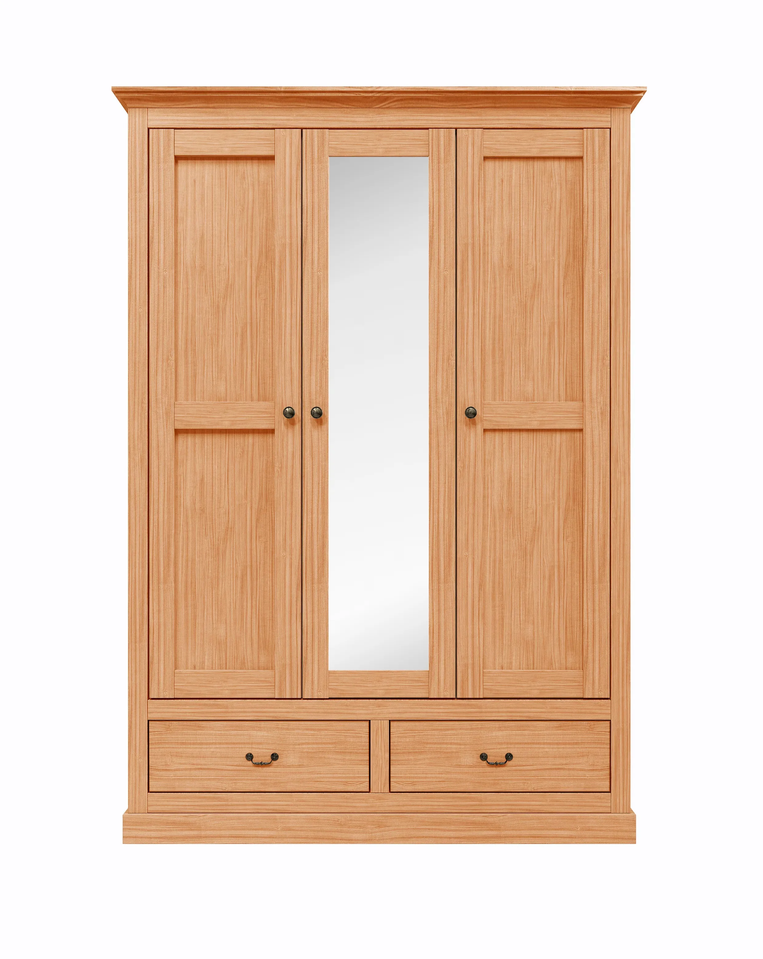 Julipa Ashford 3 Door 2 Drawer Wardrobe with Mirror 2 Julipa Ashford 3 Door 2 Drawer Wardrobe with Mirror