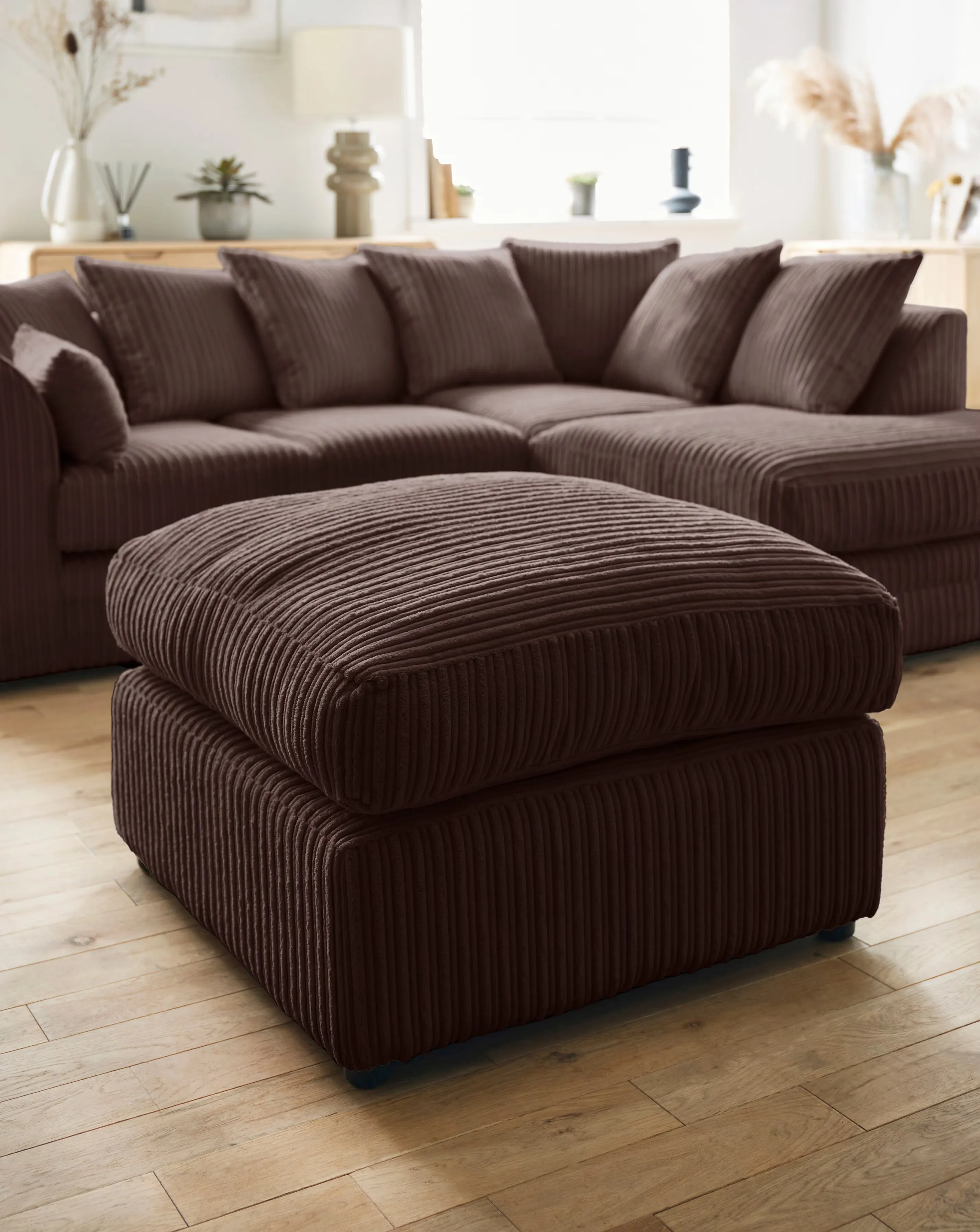 Ferguson Jumbo Cord Footstool
