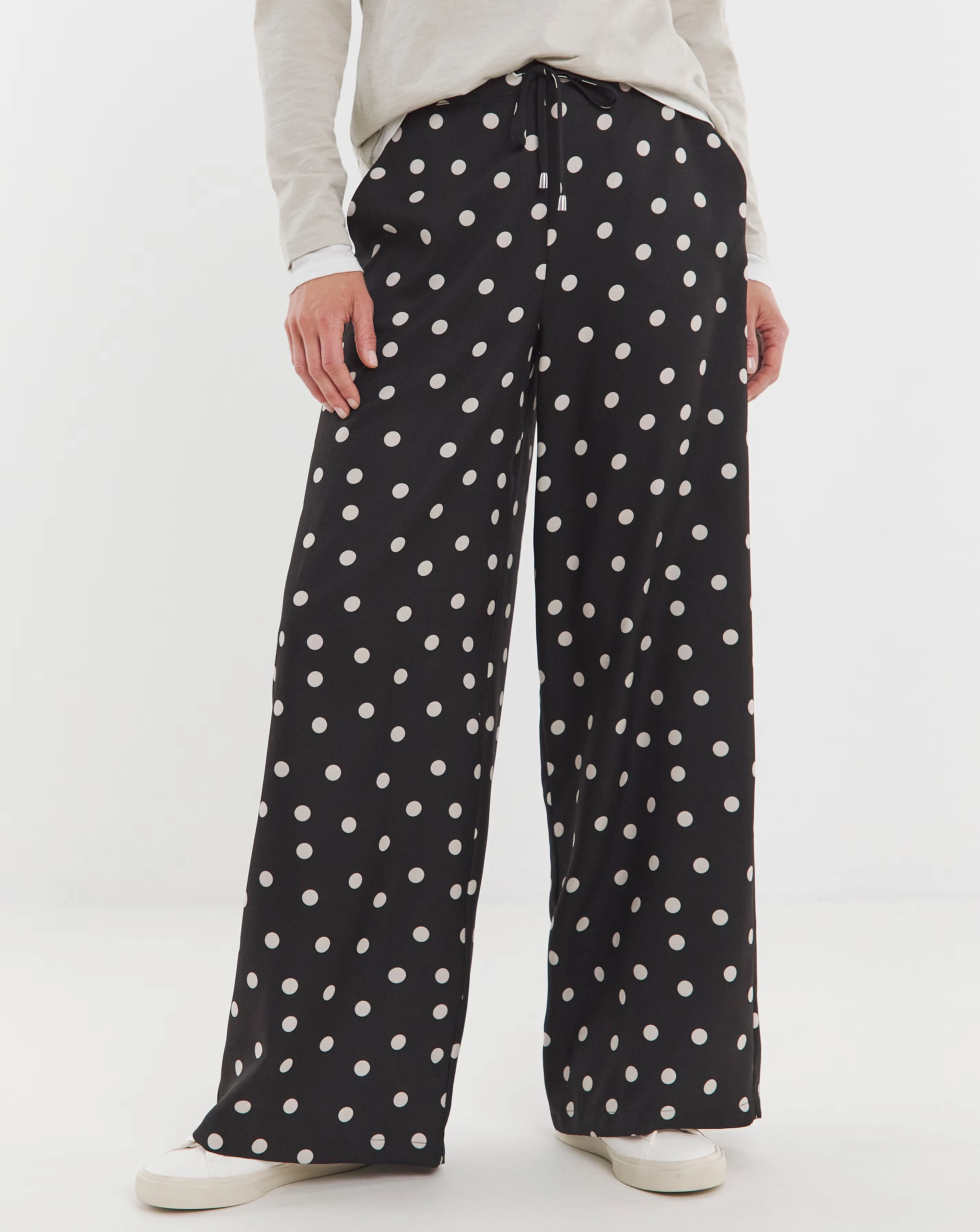Spot Print Textured Wide Leg Trouser 2 Spot Print Textured Wide Leg Trouser
