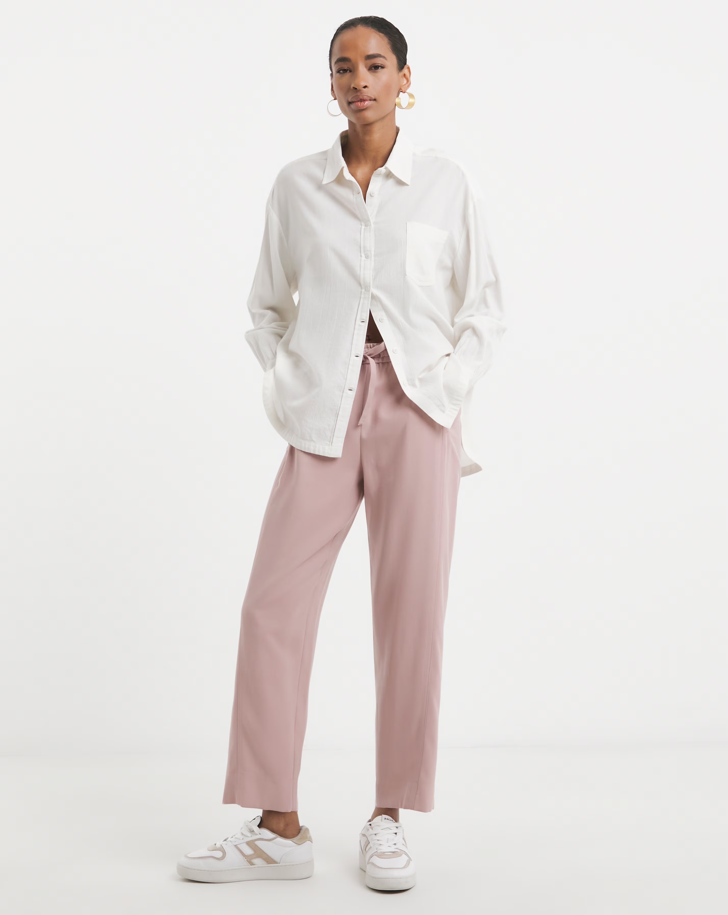 Blush Soft Utility Pull On Trouser 1 Blush Soft Utility Pull On Trouser