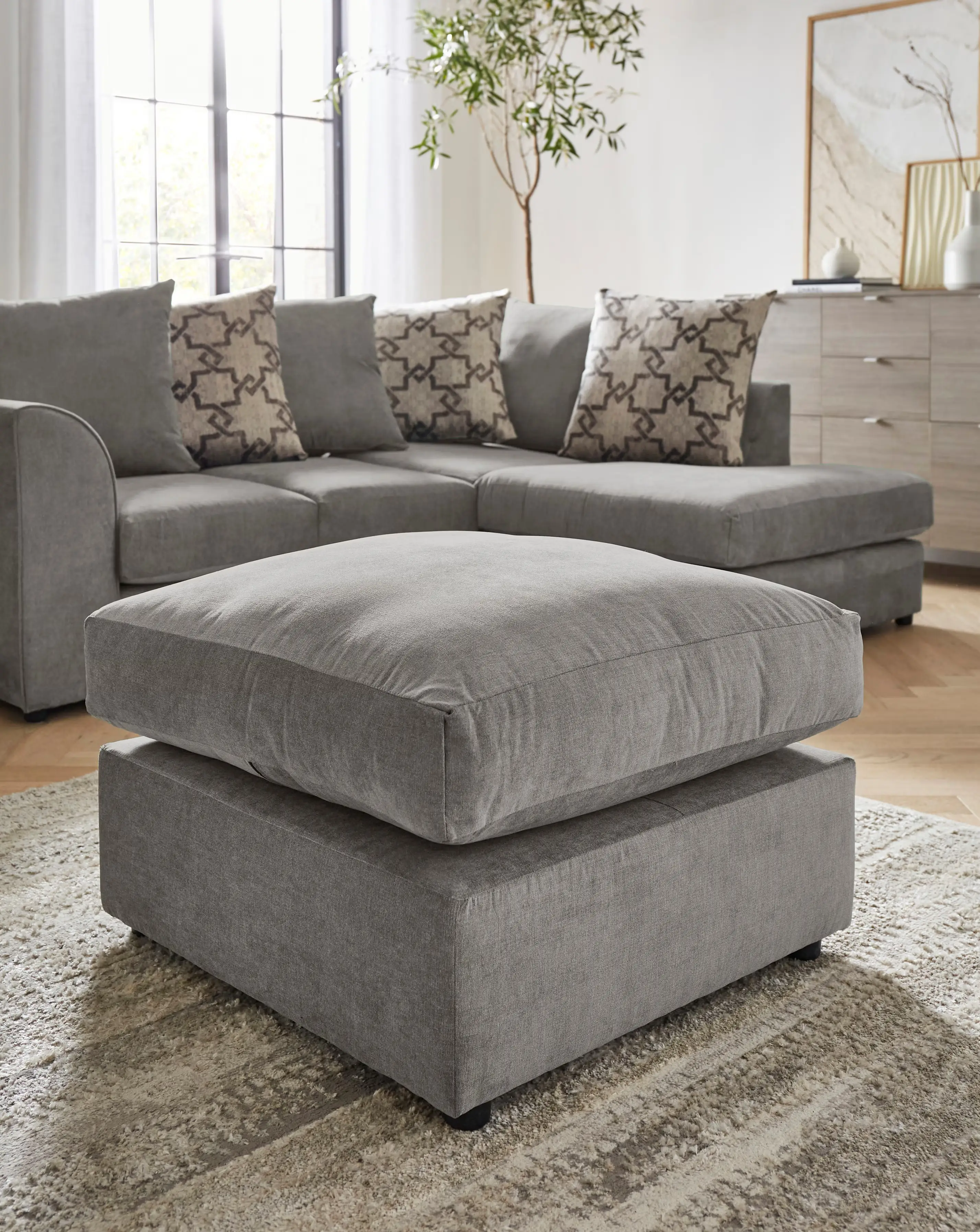 Grace Chenille Footstool
