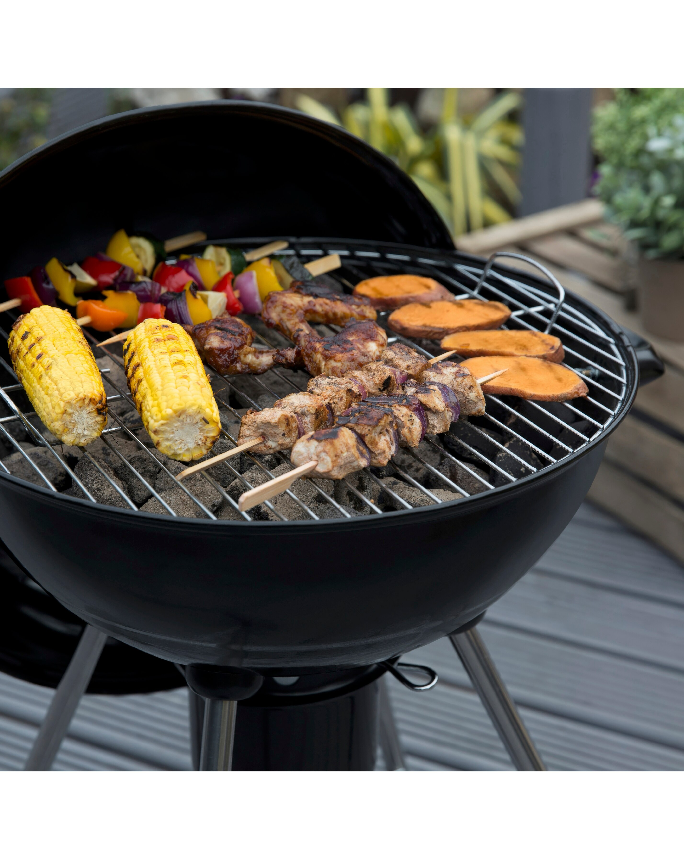 George Foreman Portable Kettle Charcoal BBQ 5 George Foreman Portable Kettle Charcoal BBQ