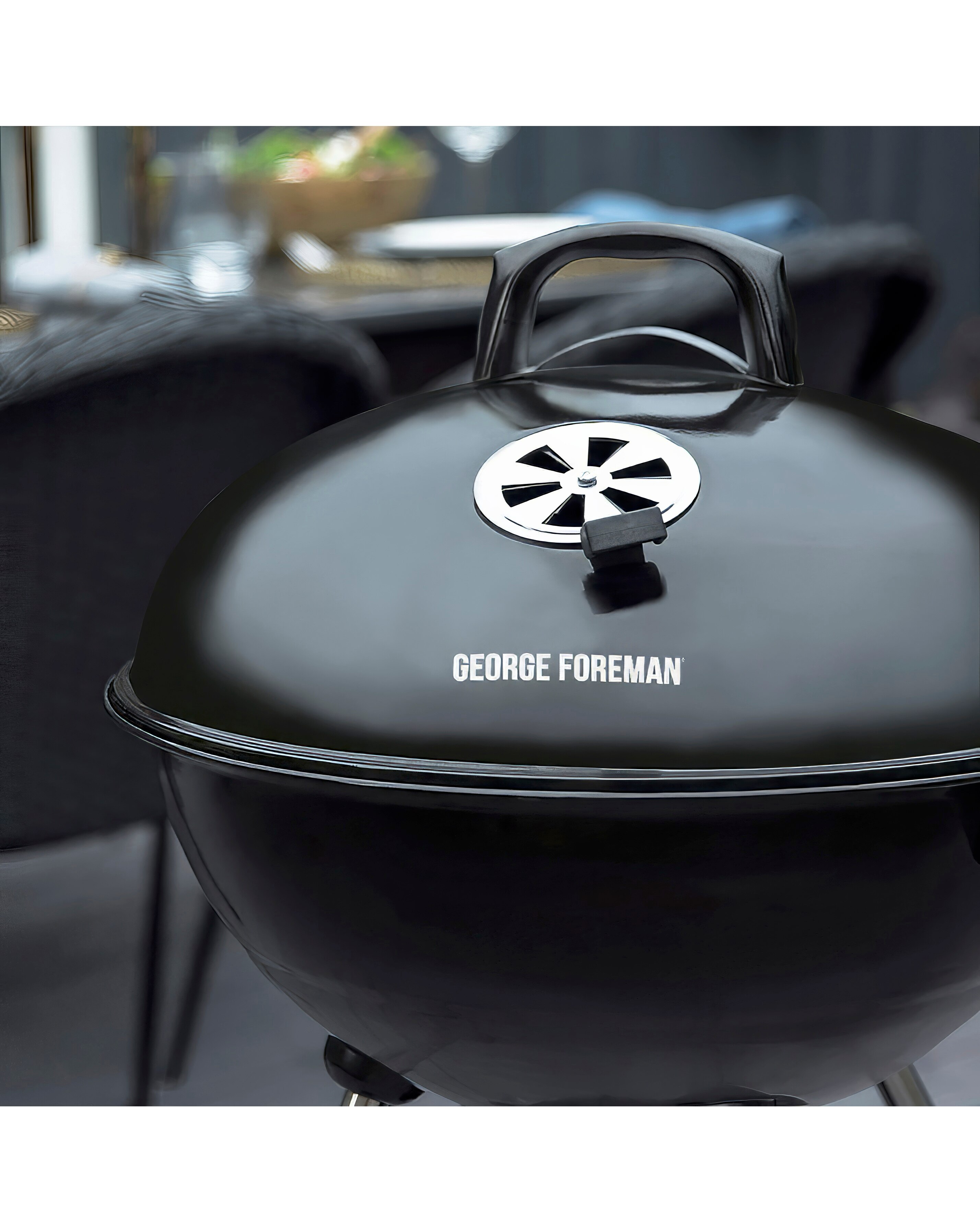 George Foreman Portable Kettle Charcoal BBQ 8 George Foreman Portable Kettle Charcoal BBQ