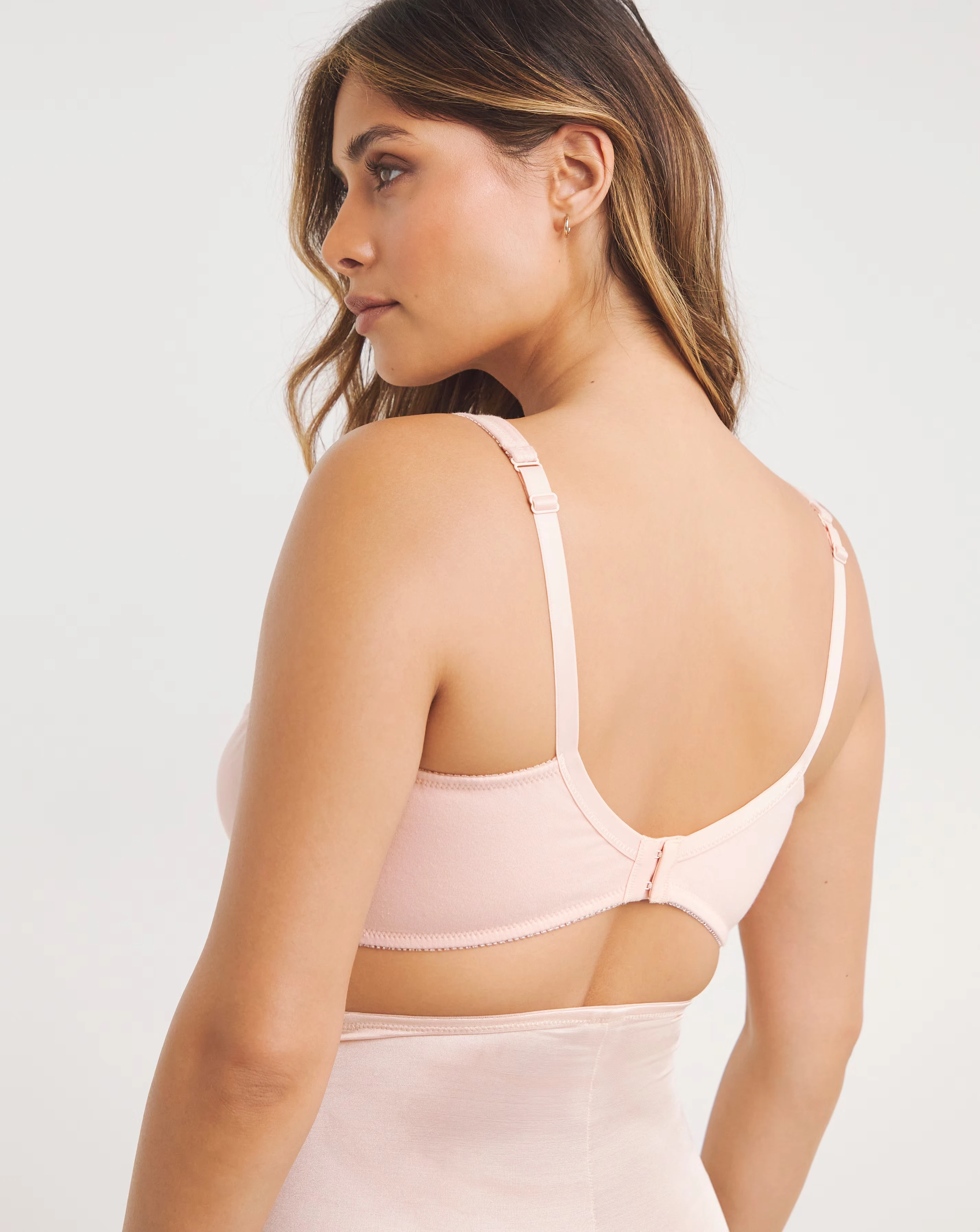 Pretty Secrets Jane 2 Pack Non Wired Bras C-F - Blush/White 2 Pretty Secrets Jane 2 Pack Non Wired Bras C-F - Blush/White