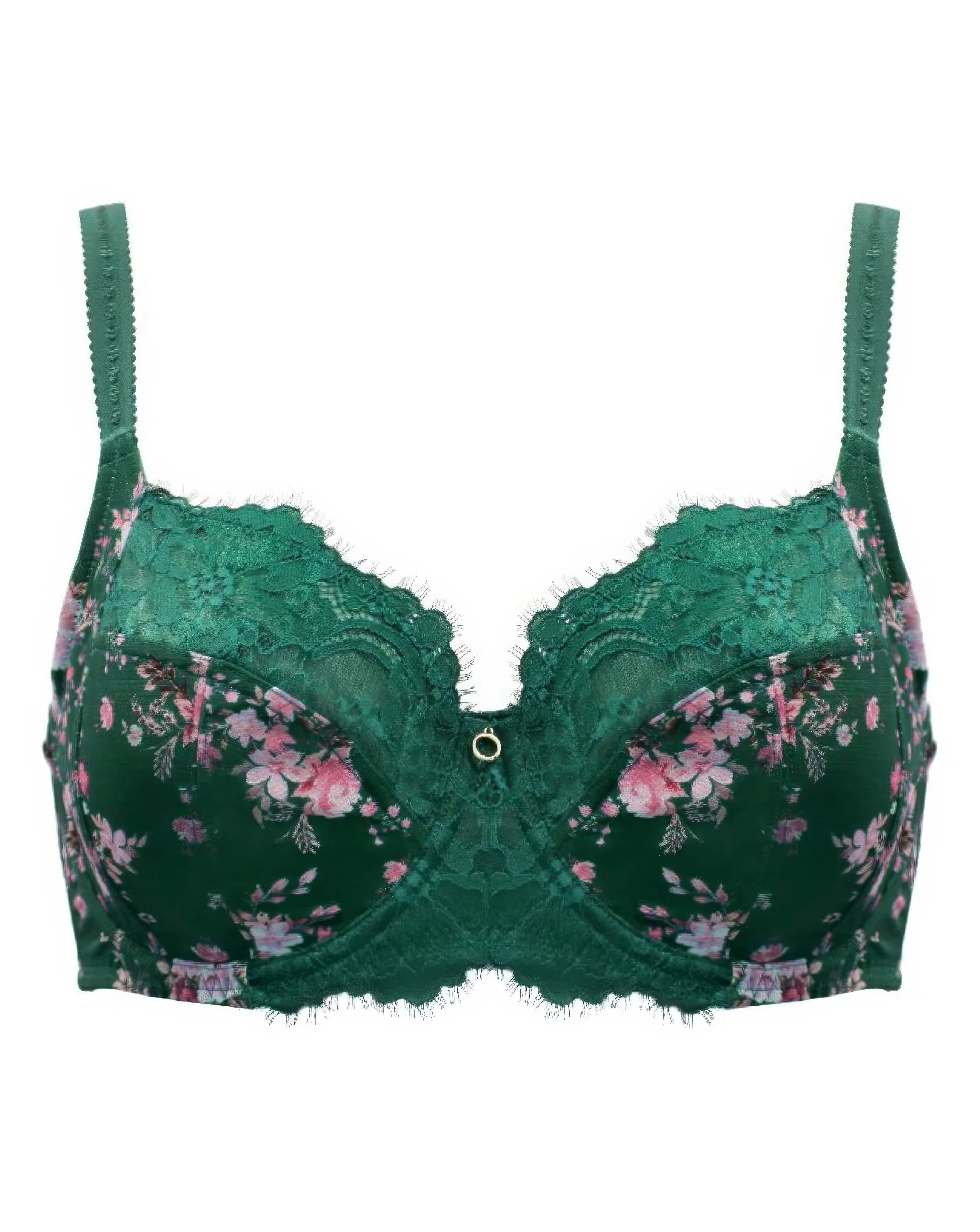 Pour Moi Bliss Full Cup Wired Non Pad Side Support Bra Forest/Floral 6 Pour Moi Bliss Full Cup Wired Non Pad Side Support Bra Forest/Floral