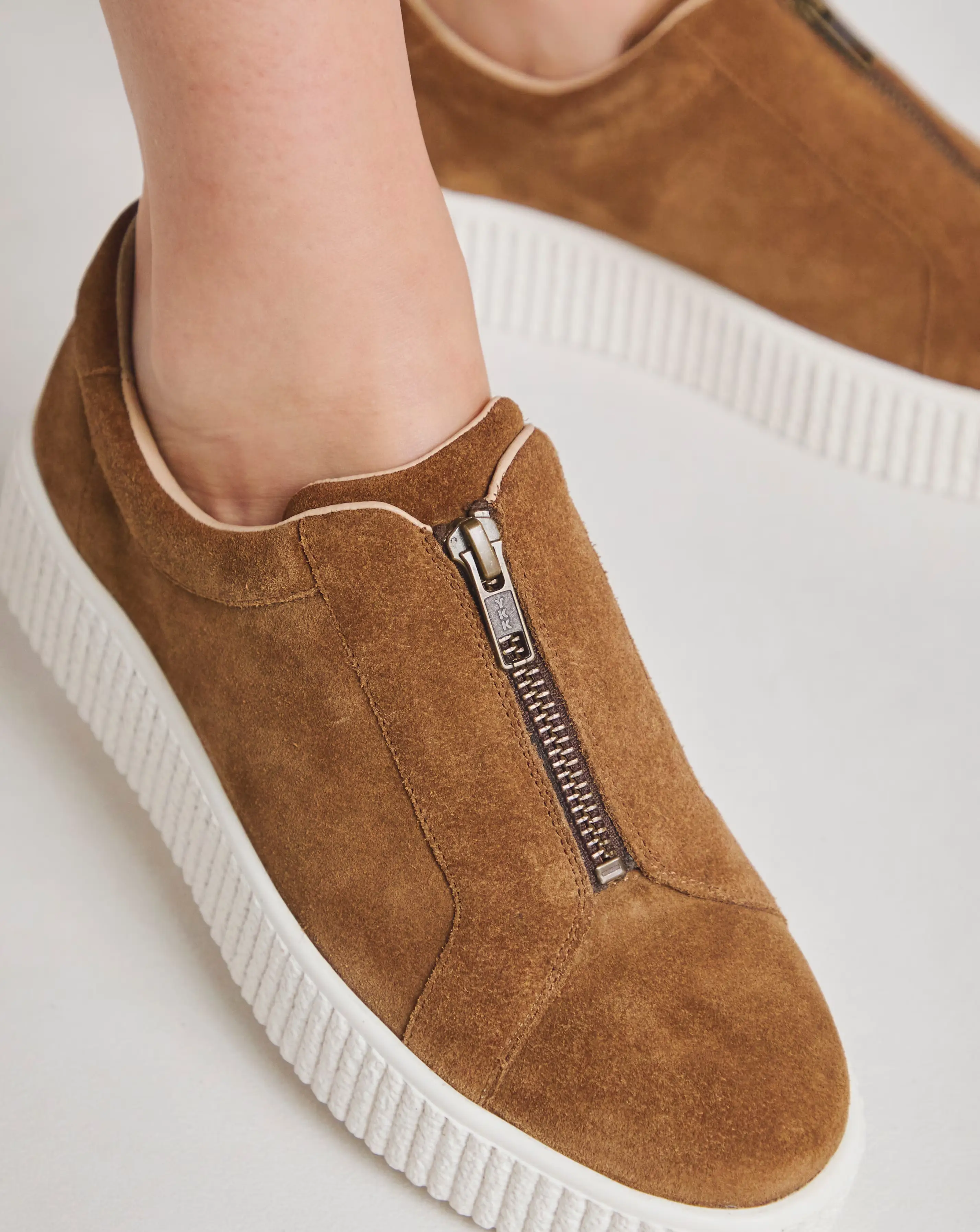 Meridian Zip Up Leather Trainer - Wide Fit (E) 3 Meridian Zip Up Leather Trainer - Extra Wide Fit (EEE)