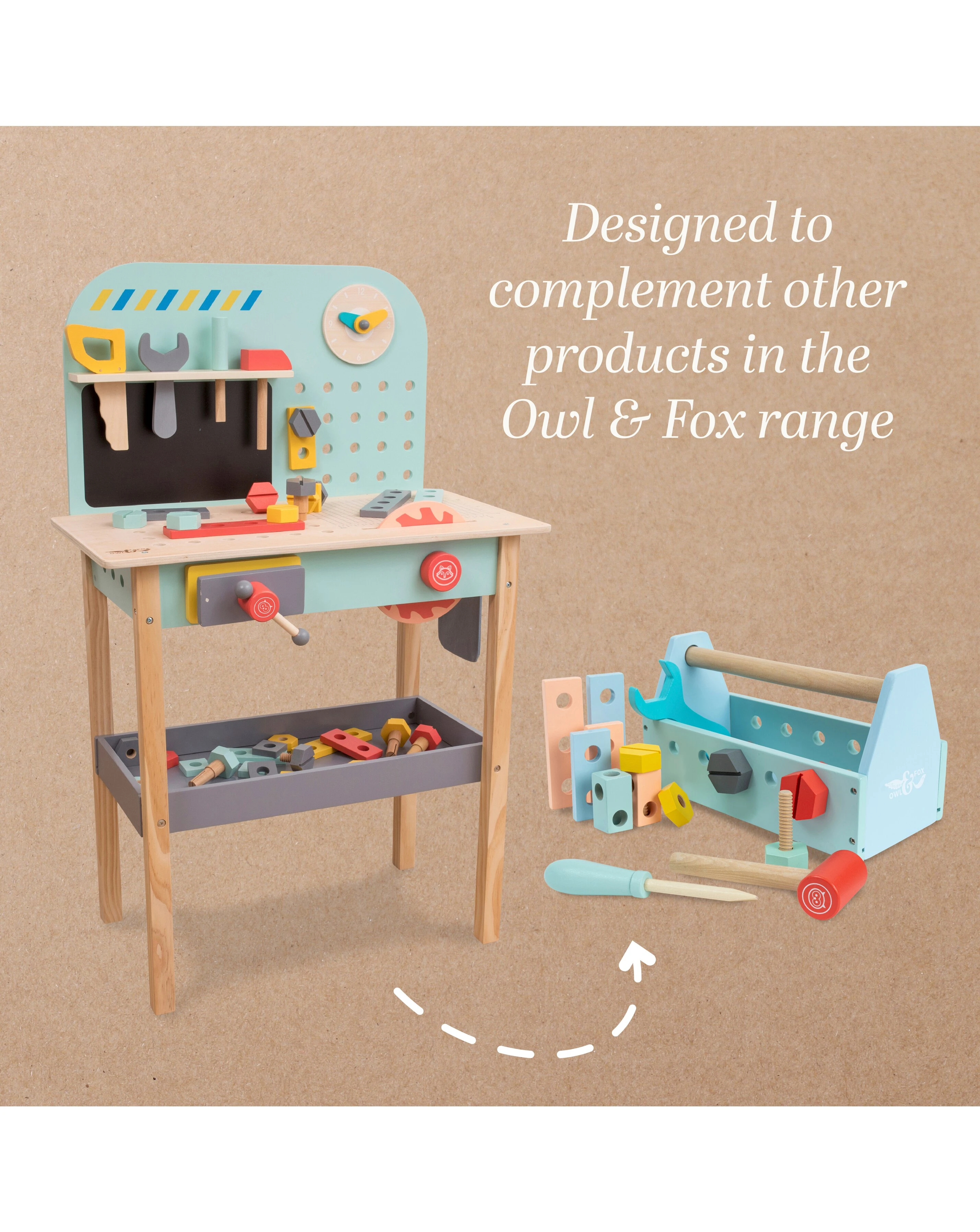 TP Owl & Fox Wooden Toolbox 5 TP Owl & Fox Wooden Toolbox