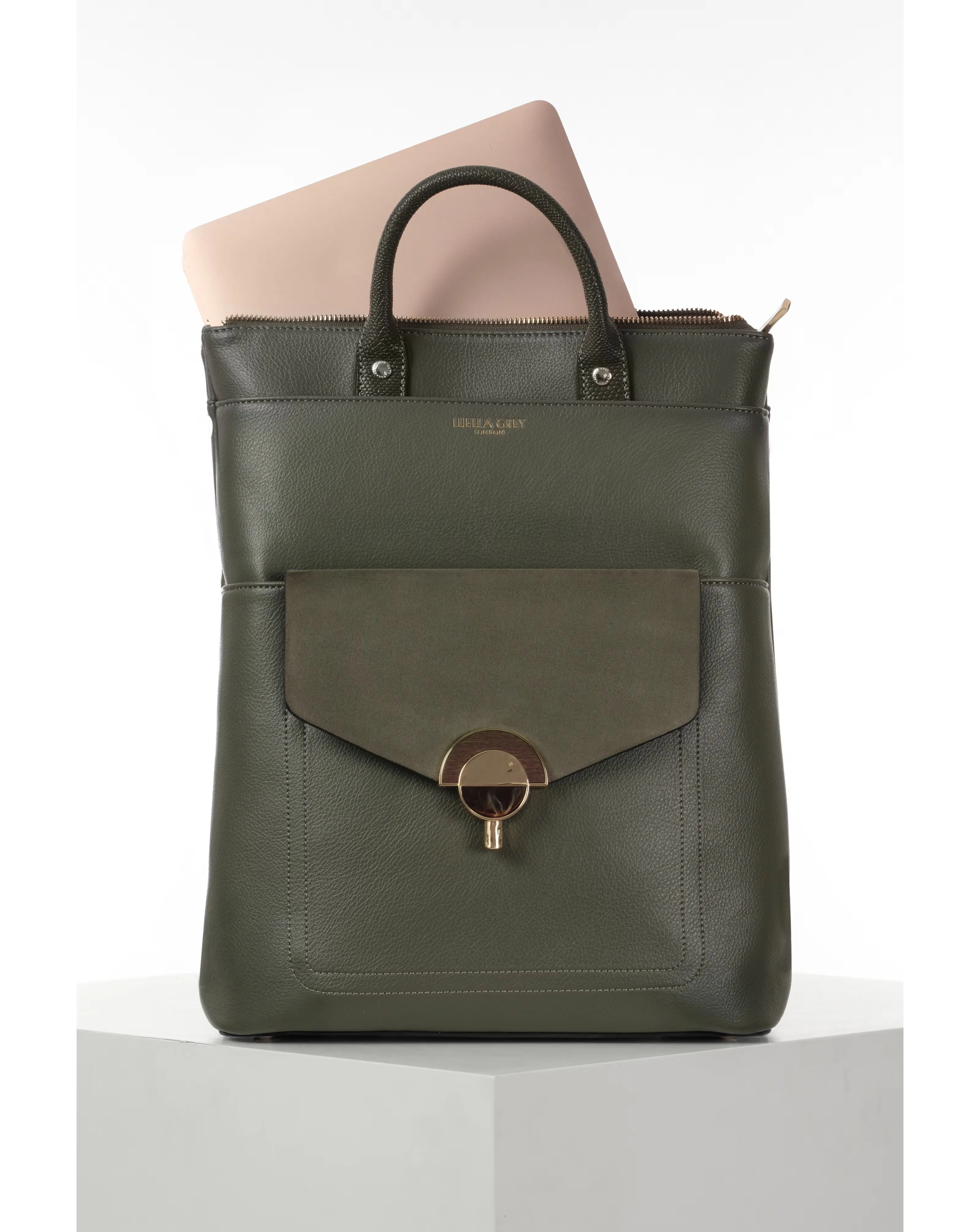 Luella Grey Sally Khaki Laptop Backpack 1 Luella Grey Sally Khaki Laptop Backpack