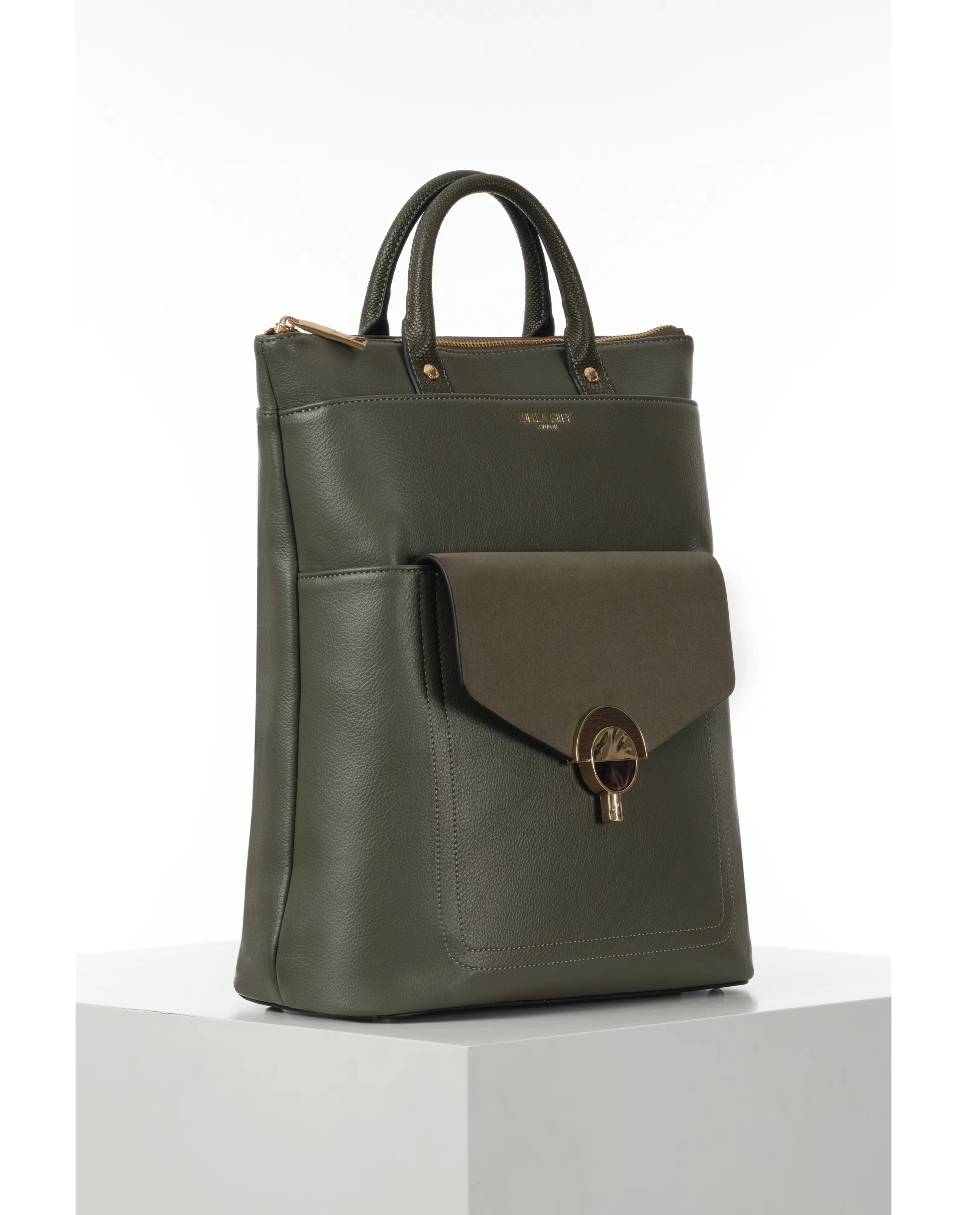 Luella Grey Sally Khaki Laptop Backpack 4 Luella Grey Sally Khaki Laptop Backpack