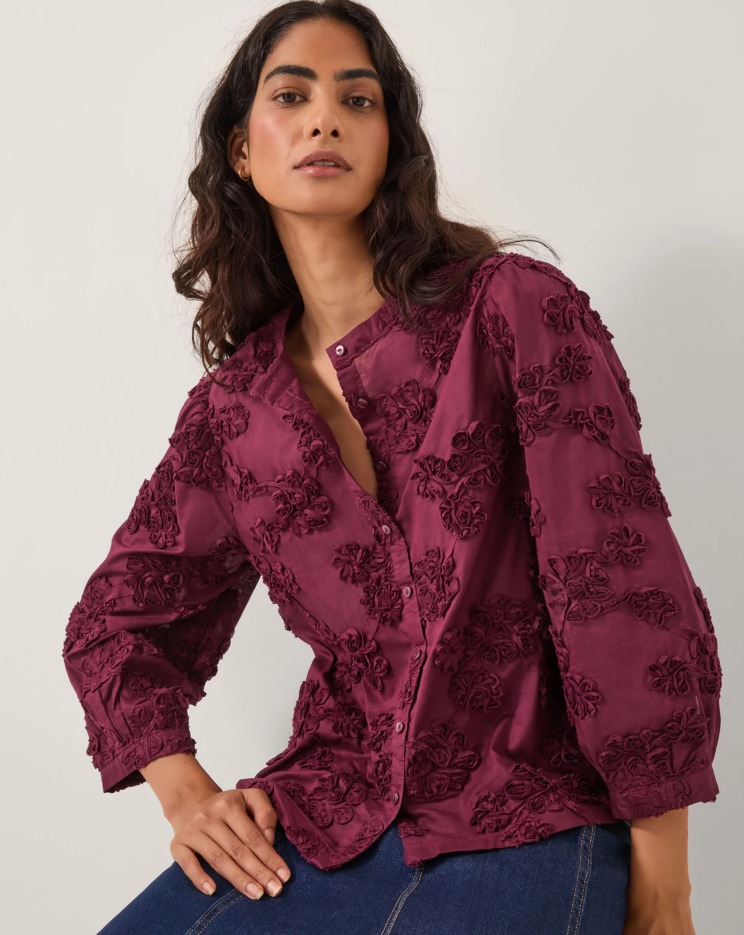 Monsoon Blair Floral Applique Blouse 1 Monsoon Blair Floral Applique Blouse