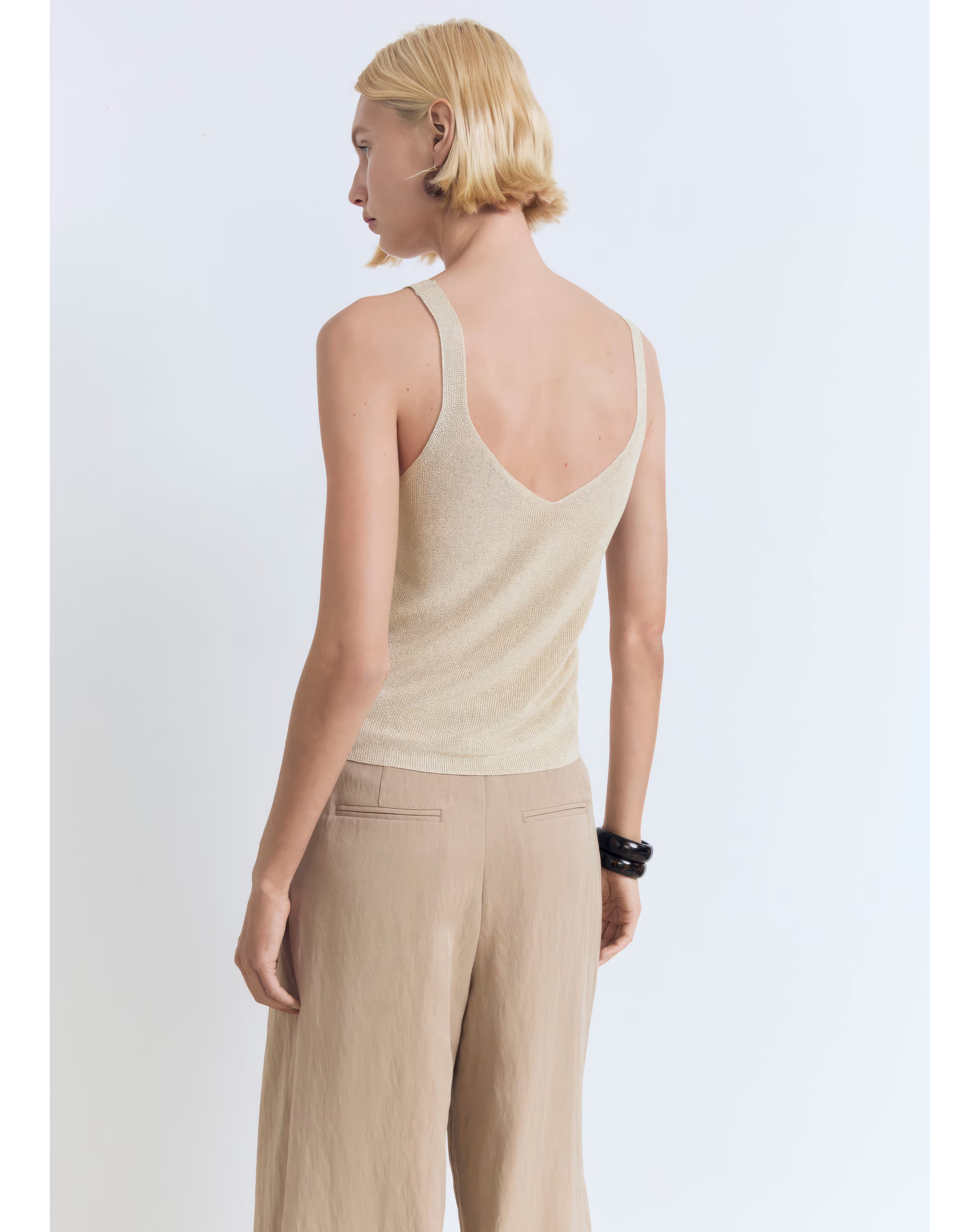 Mango Lurex Knitted V-Neck Top 4 Mango Lurex Knitted V-Neck Top