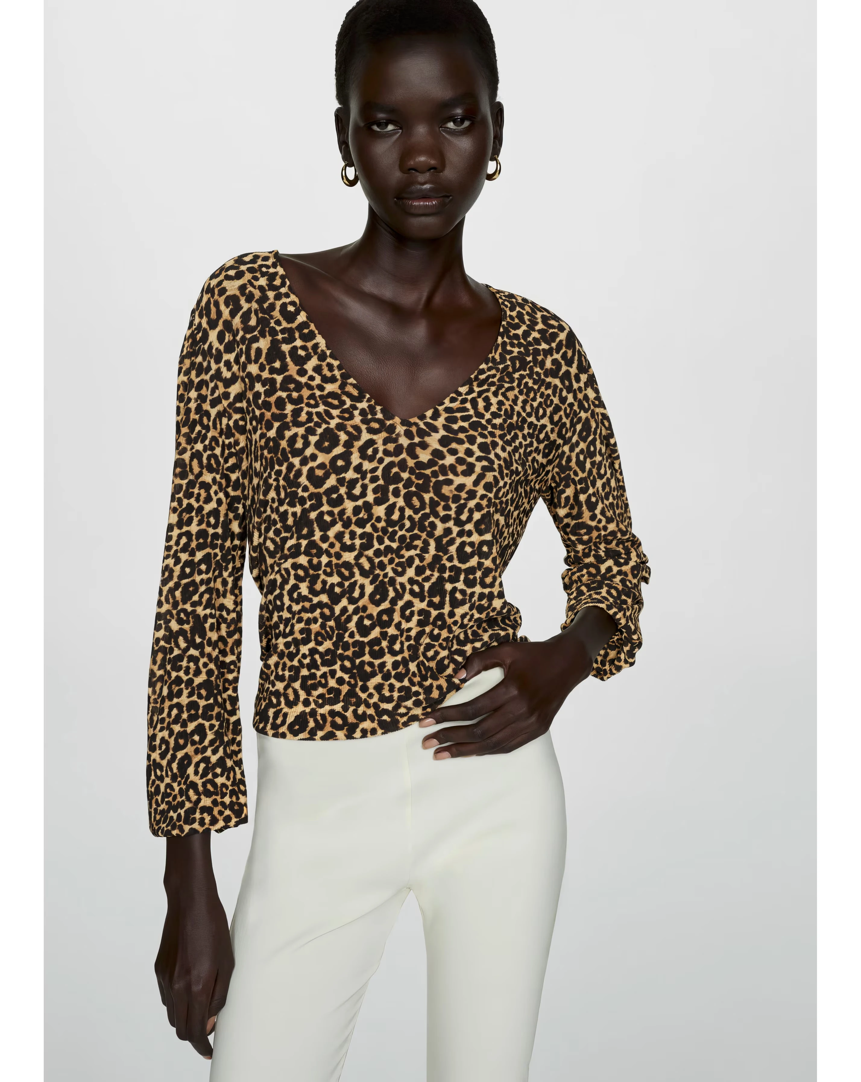 Mango Leopard Print Blouse 1 Mango Leopard Print Blouse