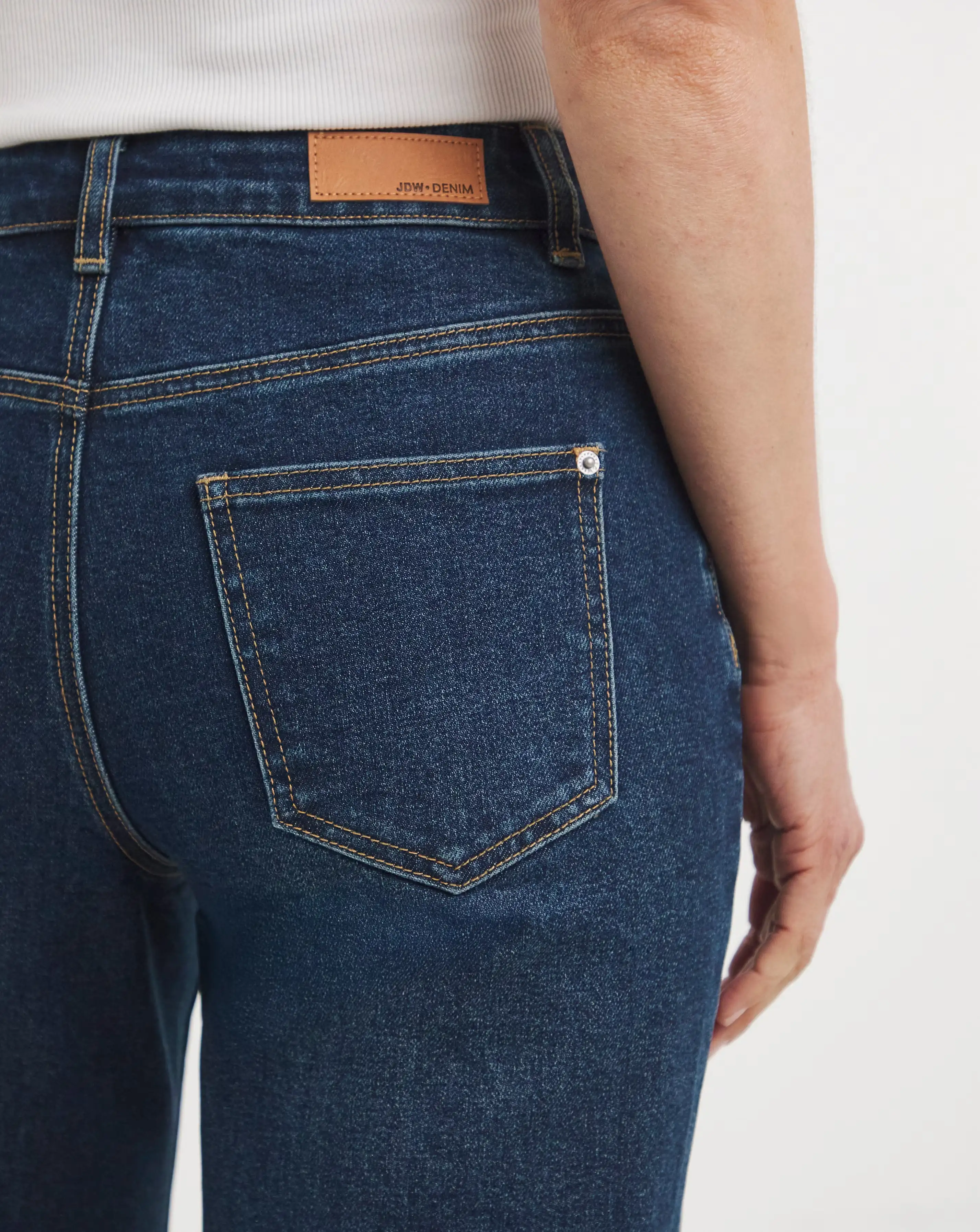 Dark Blue Turn Up Straight Leg Jean 4 Dark Blue Turn Up Straight Leg Jean