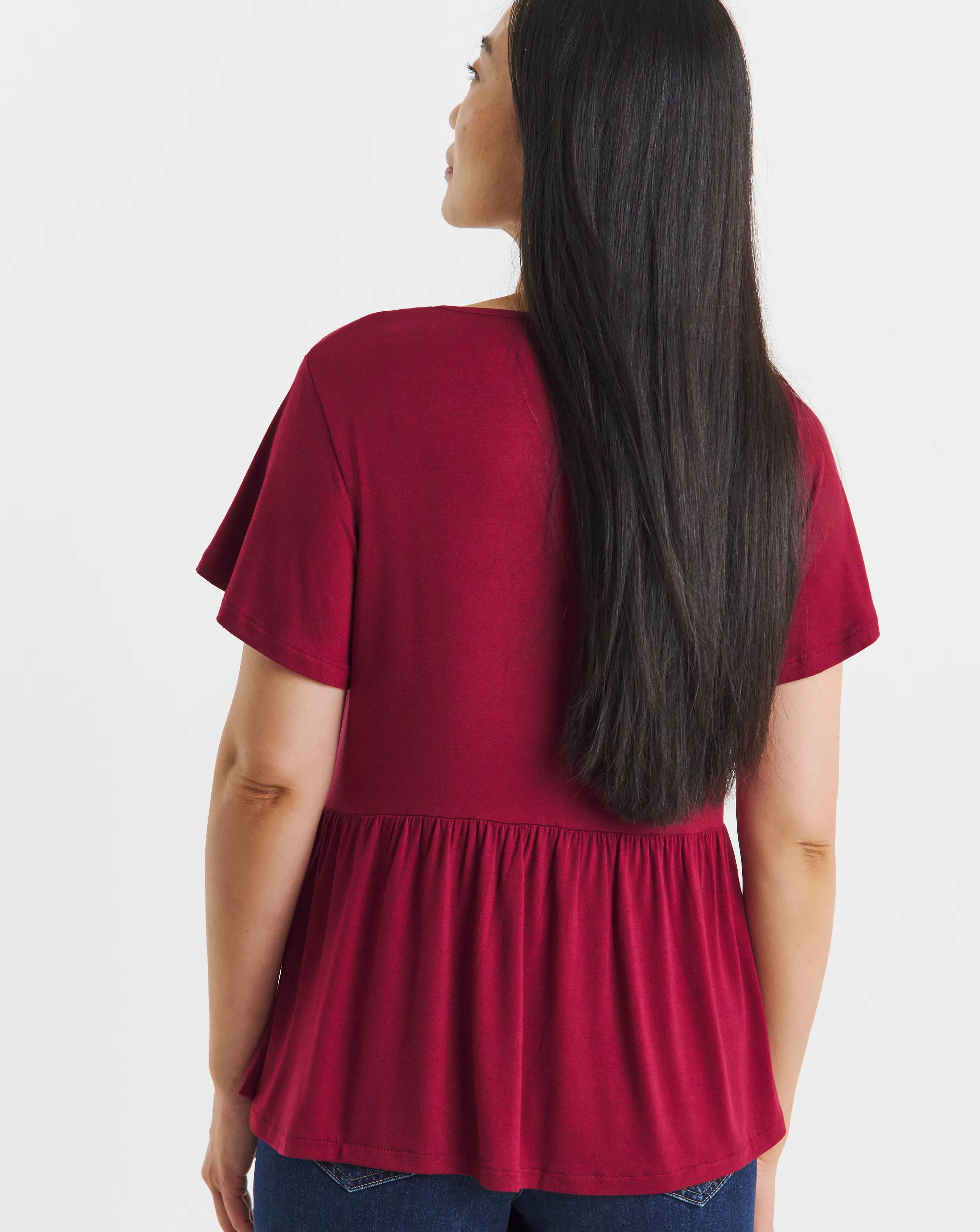 Bow Front Longline Hem Top 4 Bow Front Longline Hem Top