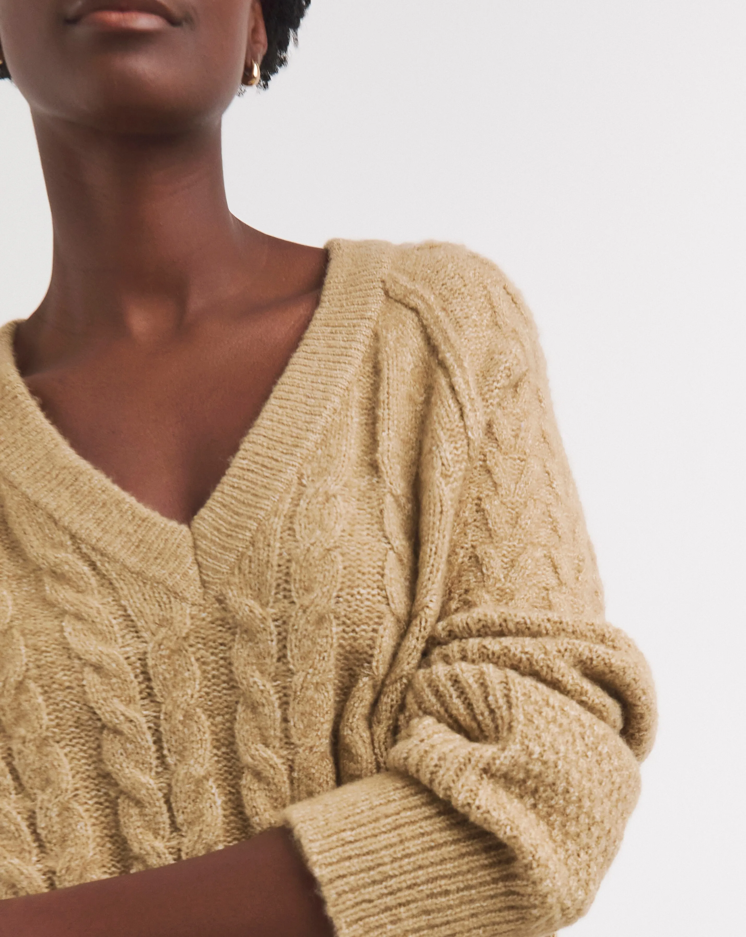 Cable V Neck Tunic 2 Cable V Neck Tunic