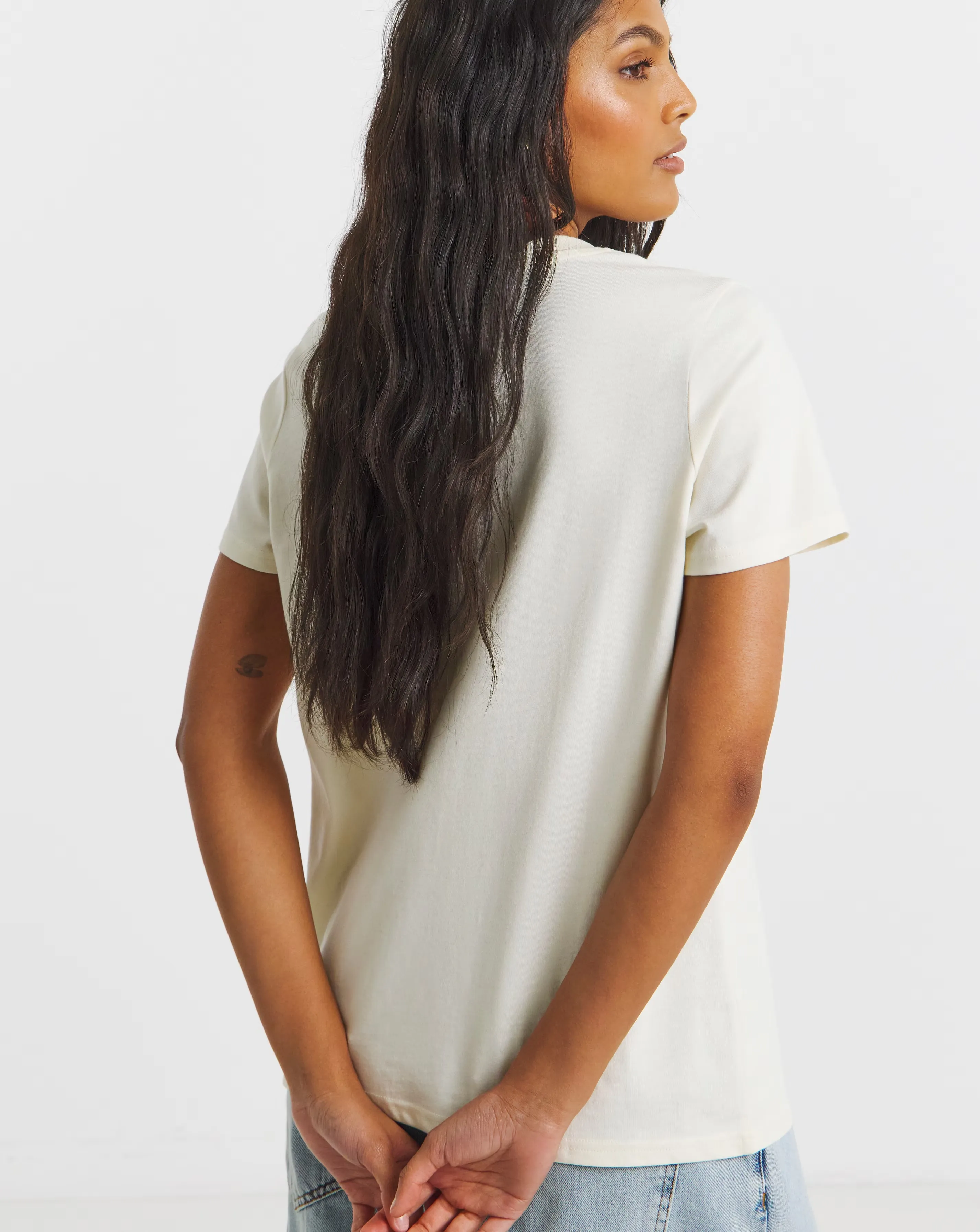 Simply Be Ecru Embroidered Bow T-Shirt 4 Simply Be Ecru Embroidered Bow T-Shirt