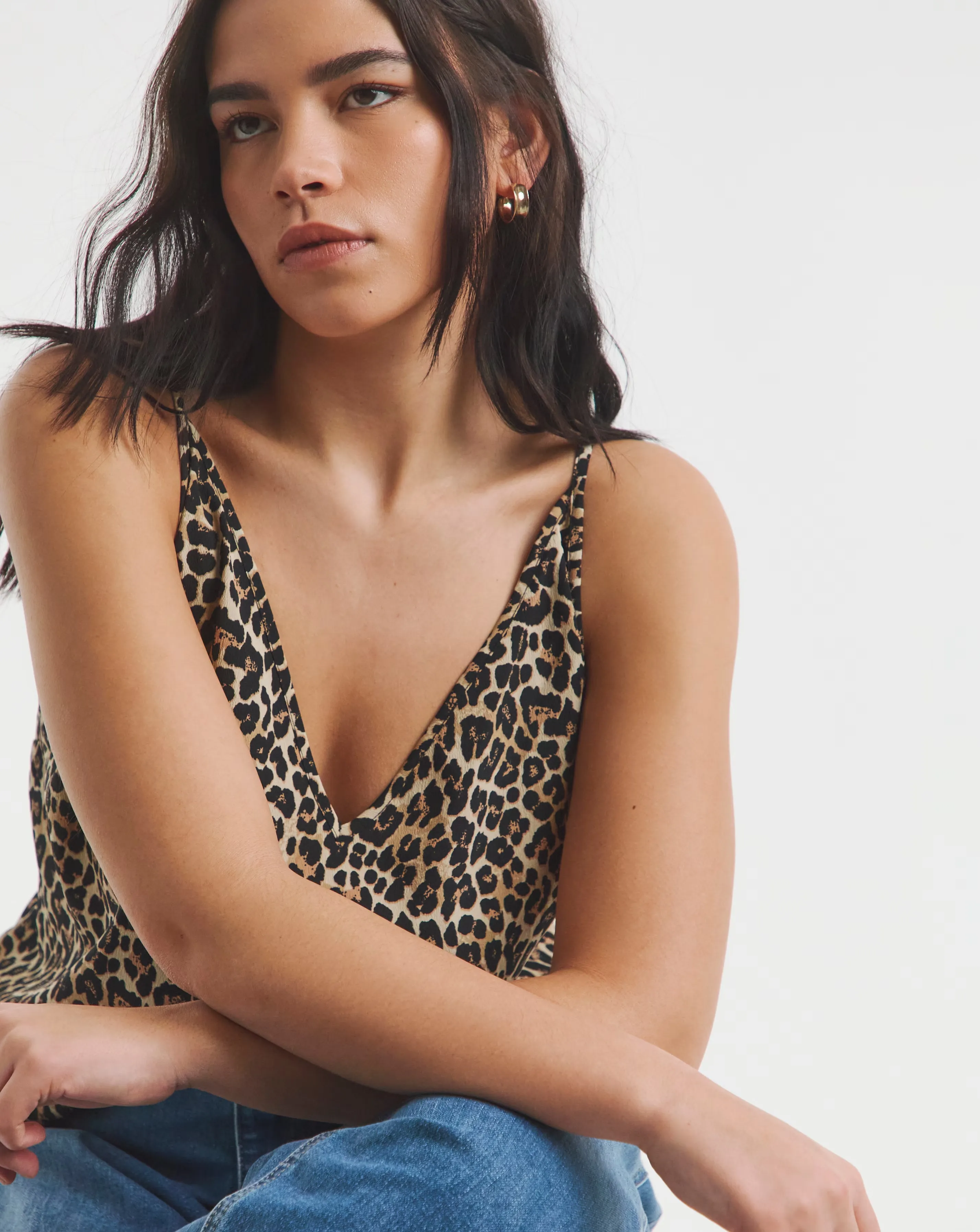 Simply Be V Neck Leopard Print Cami 1 Simply Be V Neck Leopard Print Cami