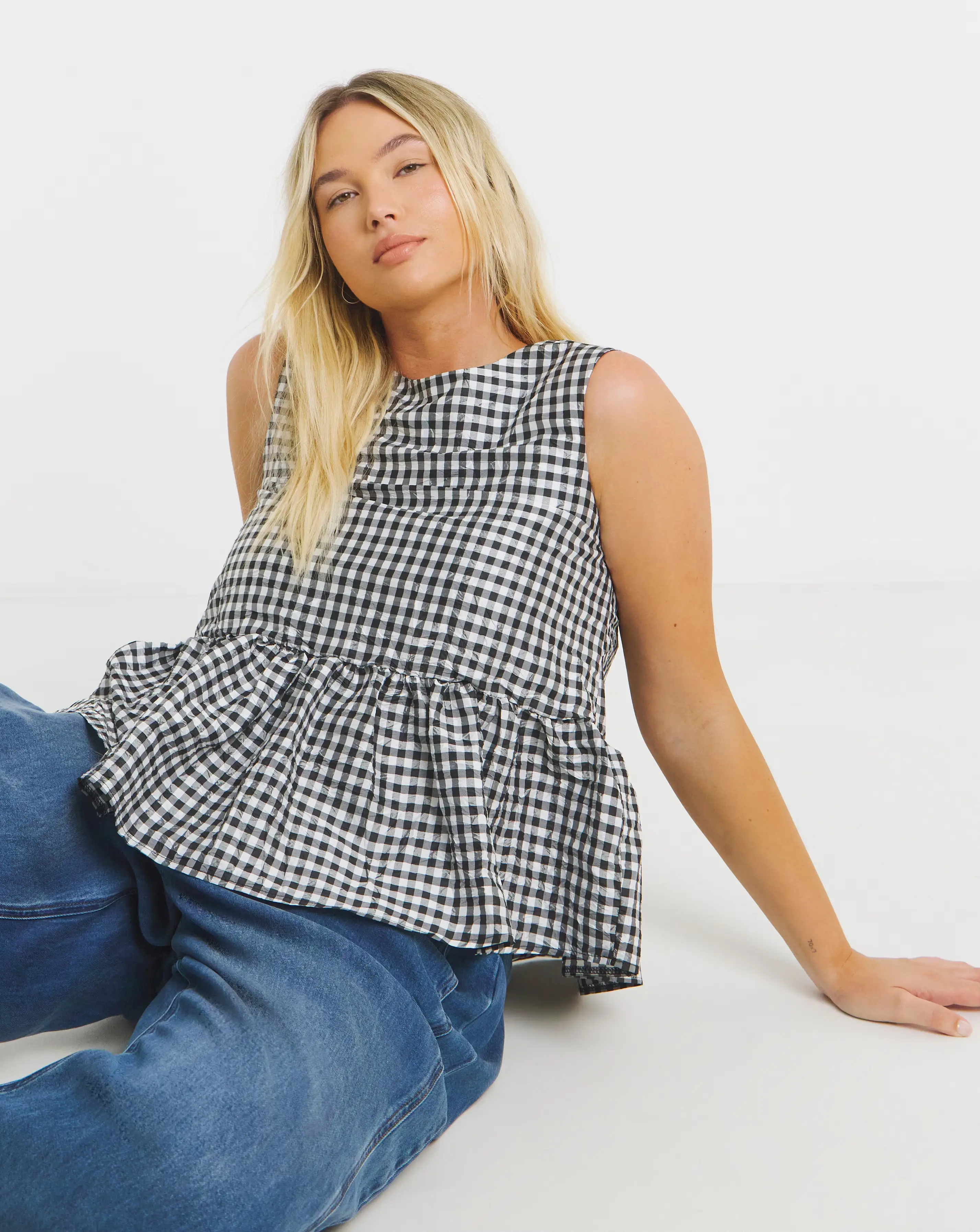 Simply Be Gingham Check Vest 1 Simply Be Gingham Check Vest