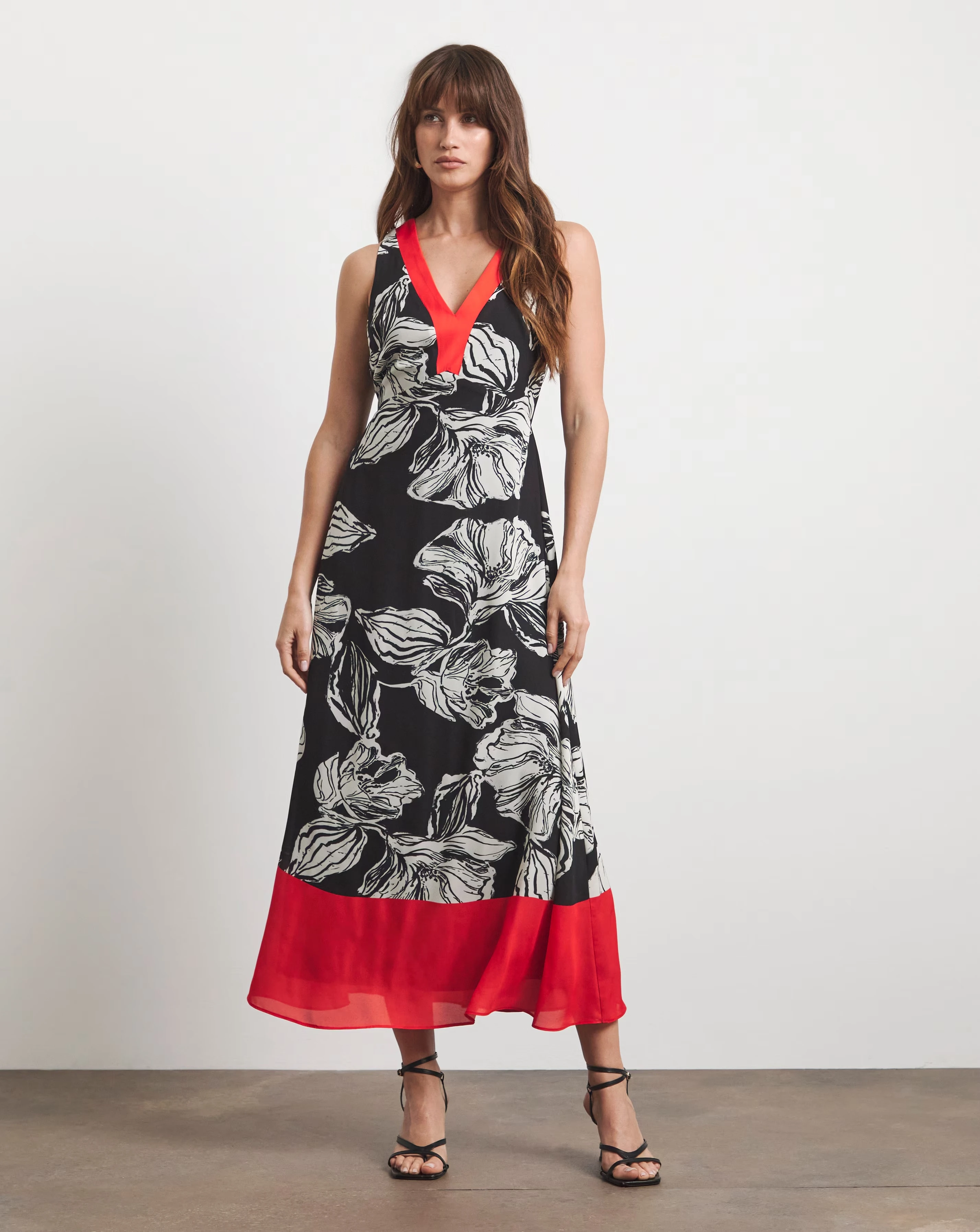 Joanna Hope Sleeveless Border Print Dresses 1 Joanna Hope Sleeveless Border Print Dresses