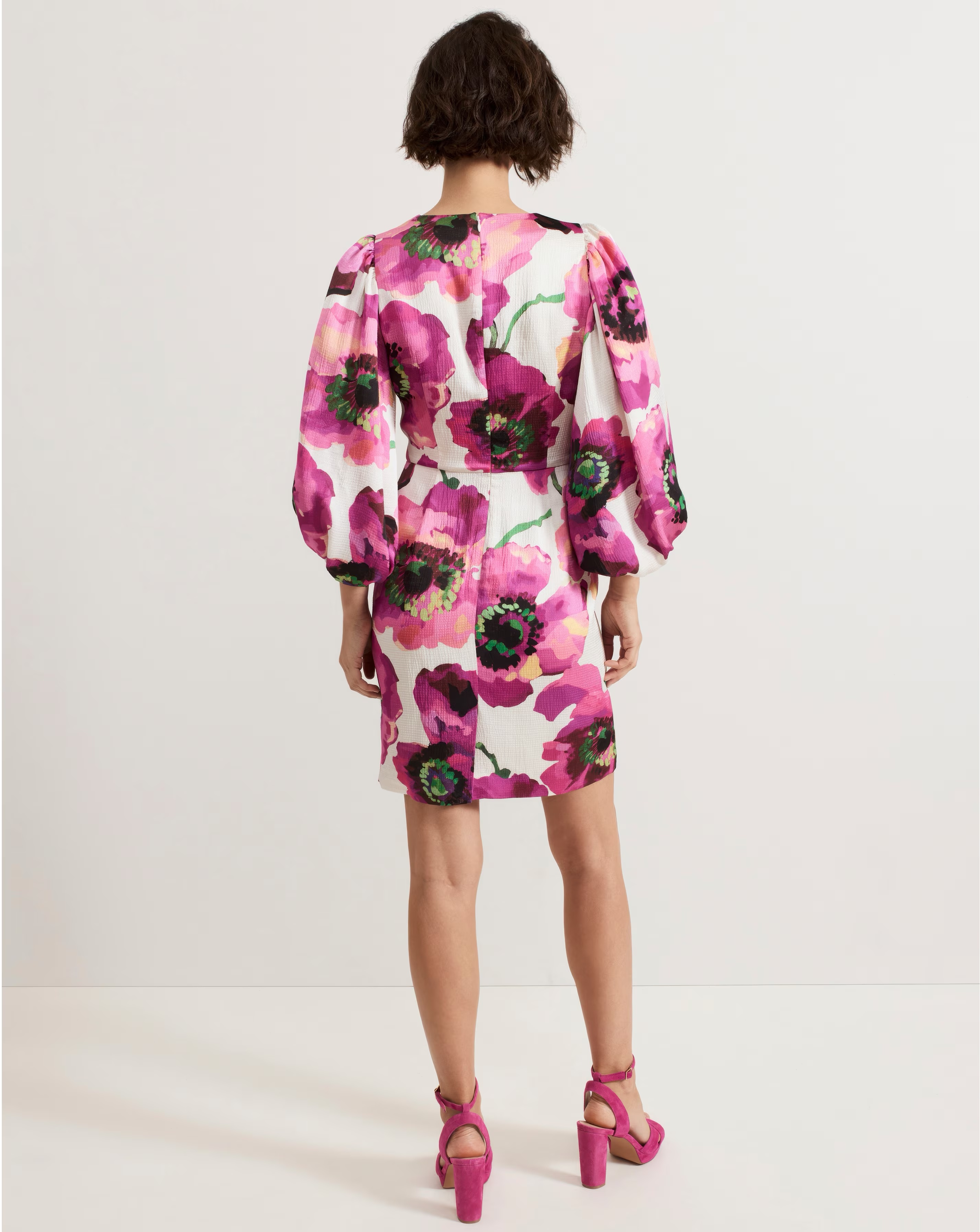 Phase Eight Fiona Floral Puff Sleeve Dress 6 Phase Eight Fiona Floral Puff Sleeve Dress