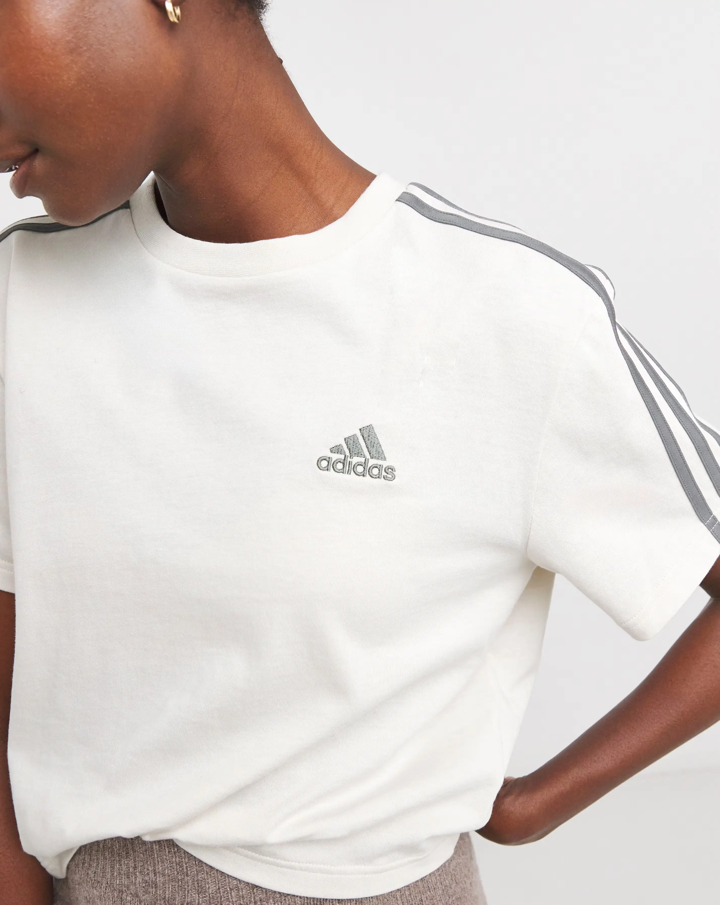adidas 3 Stripe Crop Top 3 adidas 3 Stripe Crop Top