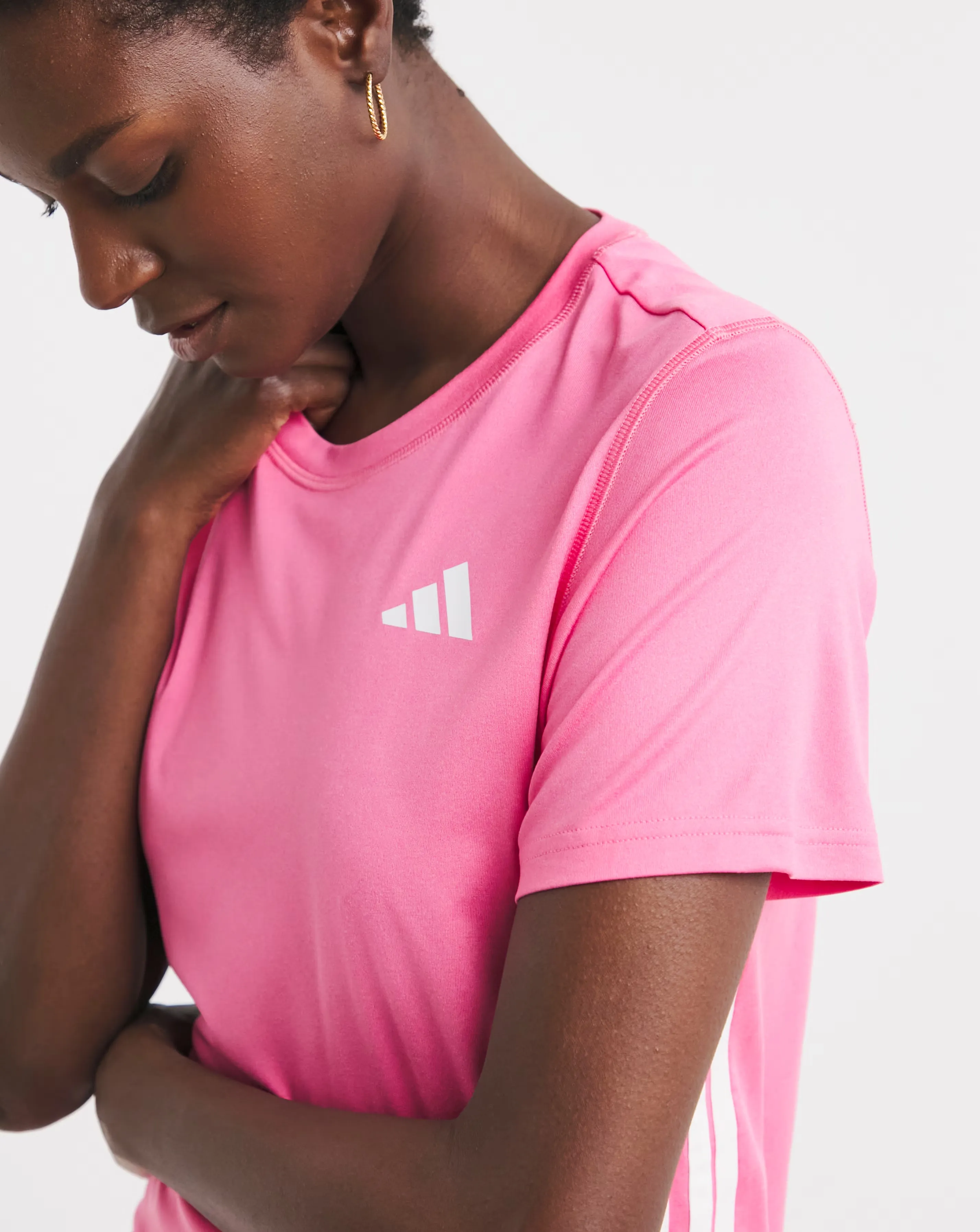 adidas Train Essentials 3 Stripes Workout T-Shirt 3 adidas Train Essentials 3 Stripes Workout T-Shirt