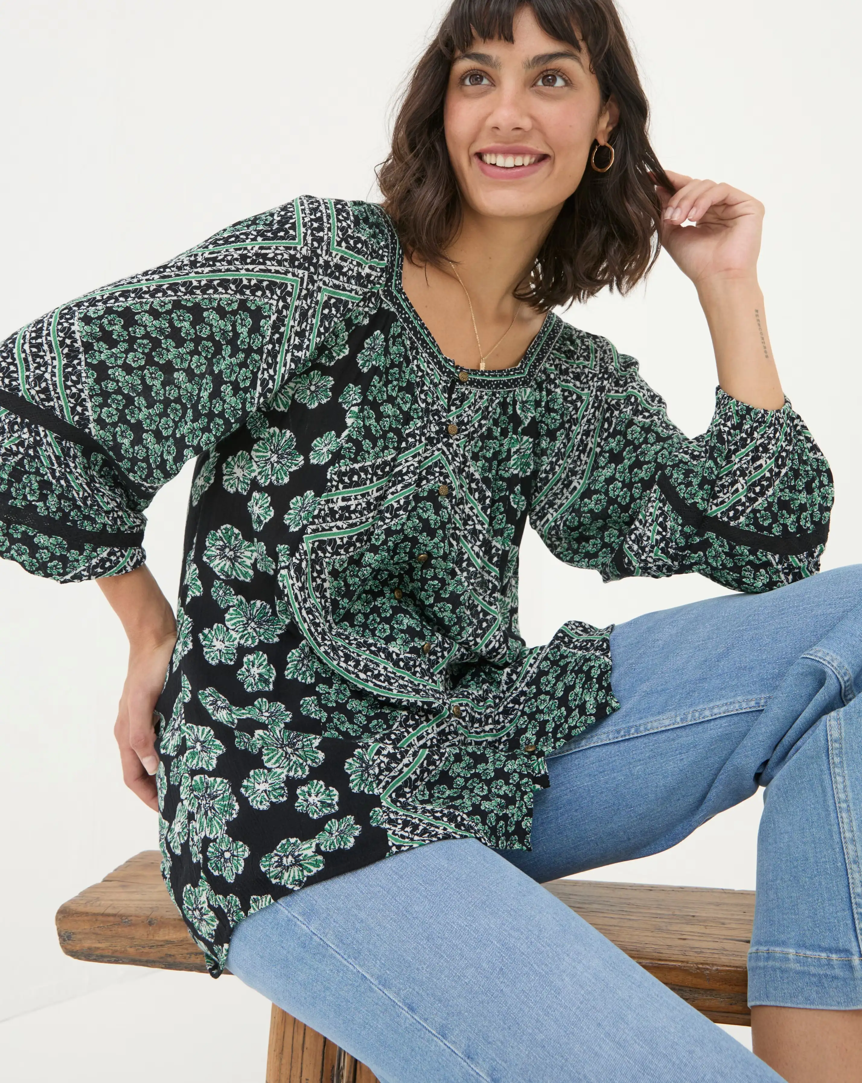FatFace Caitlin Spaced Floral Tunic 4 FatFace Caitlin Spaced Floral Tunic