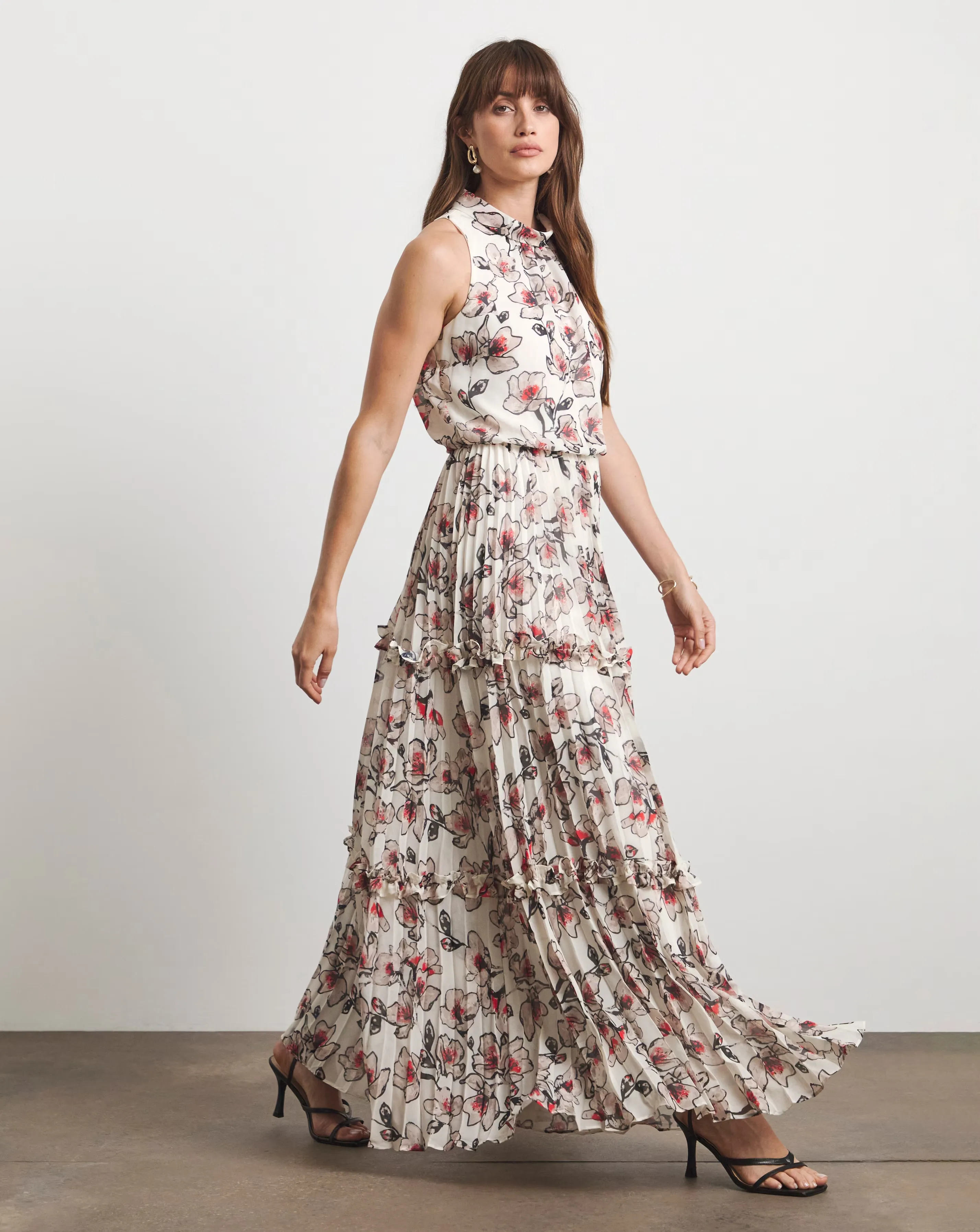 Joanna Hope Ruffle Pleated Dress 1 Joanna Hope Ruffle Pleated Dress