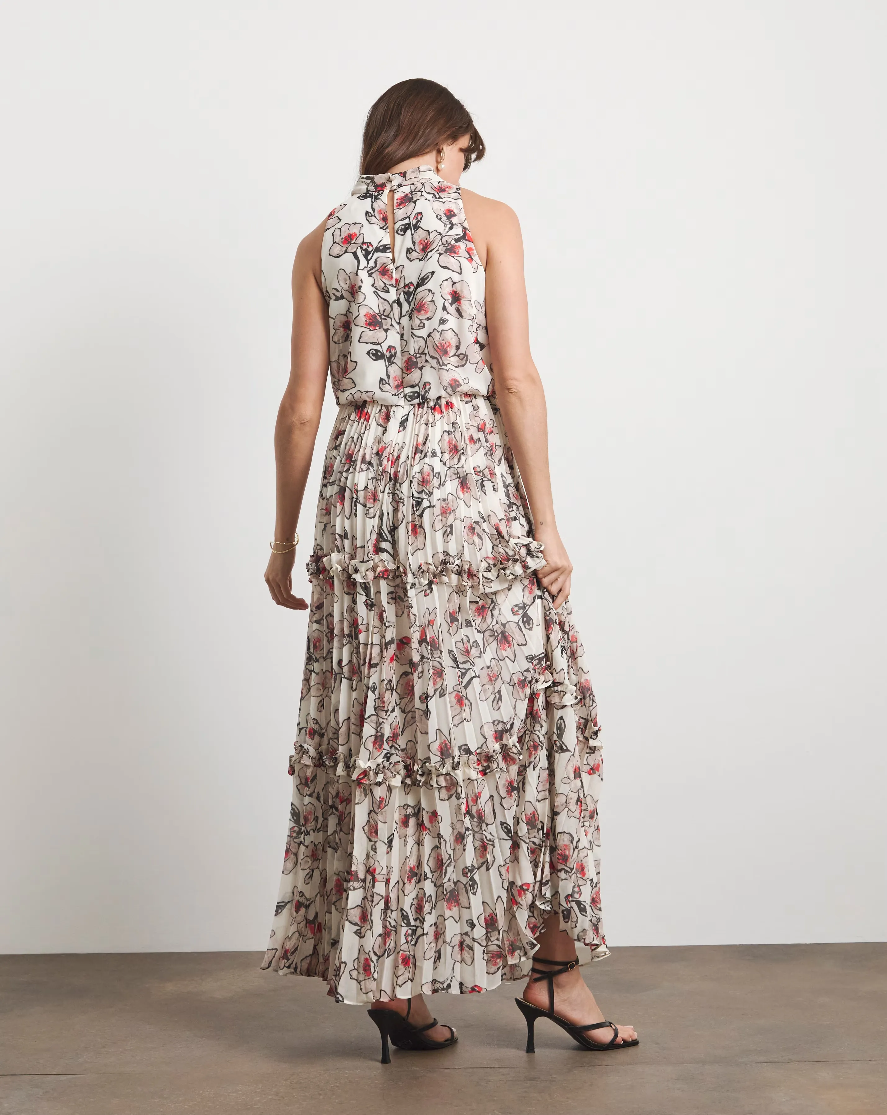 Joanna Hope Ruffle Pleated Dress 2 Joanna Hope Ruffle Pleated Dress