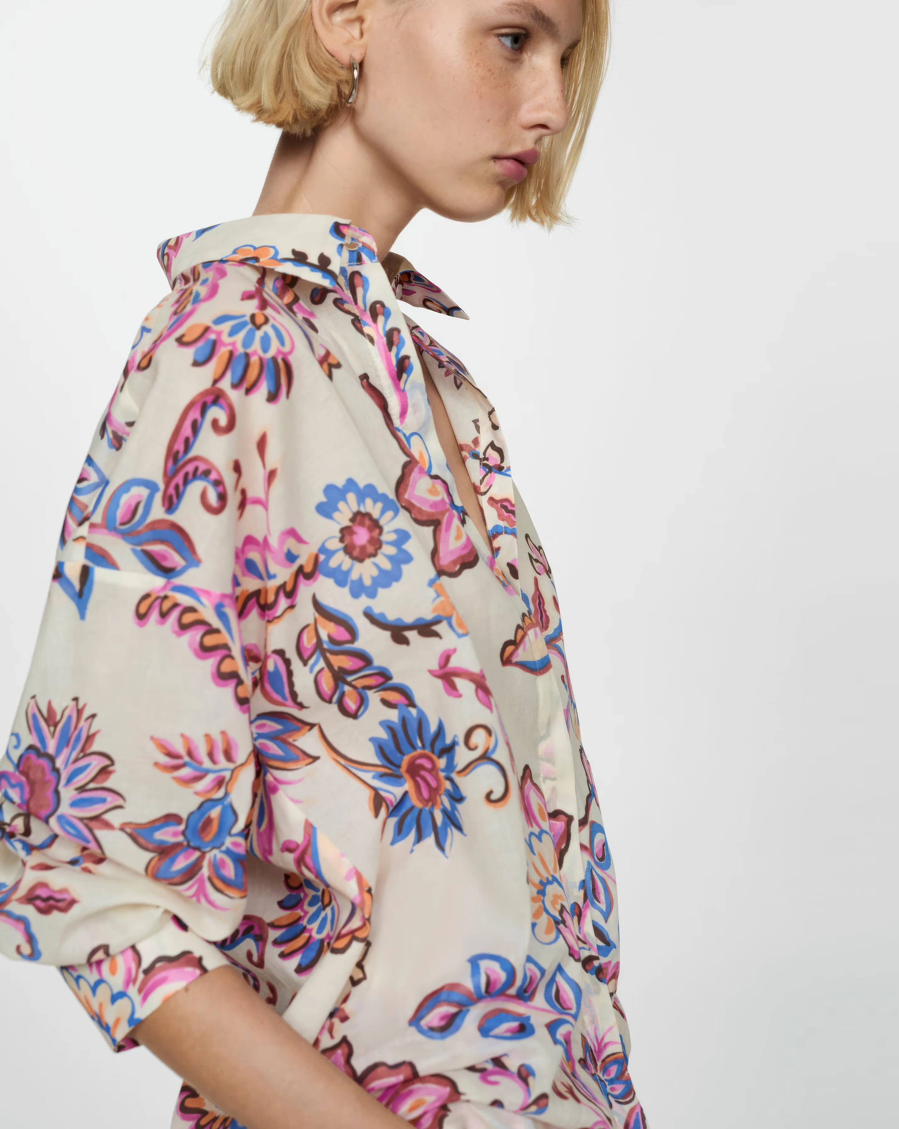 Mango Button Up Floral Shirt 4 Mango Button Up Floral Shirt