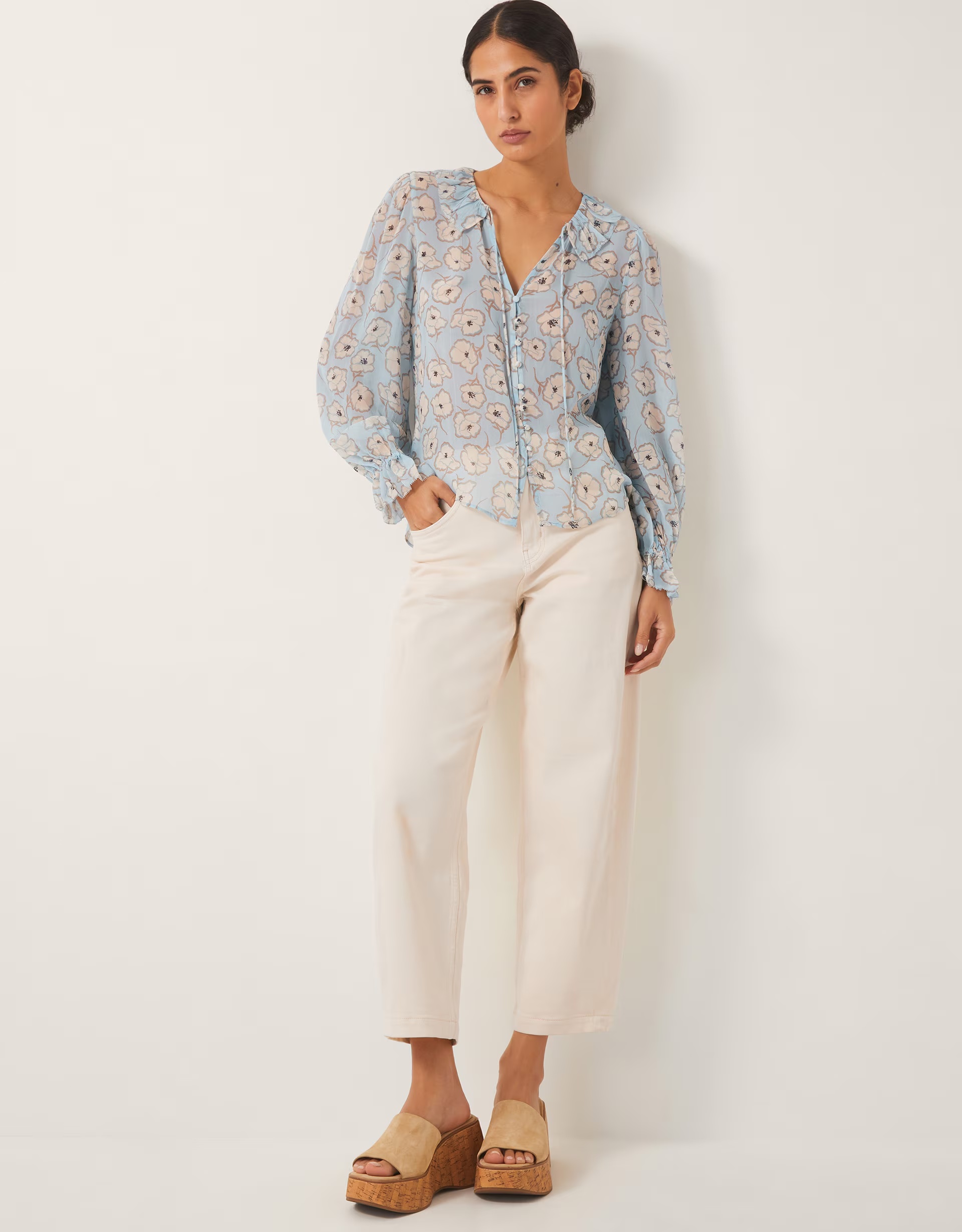 Monsoon Chloe Floral Ruffle Blouse 1 Monsoon Chloe Floral Ruffle Blouse