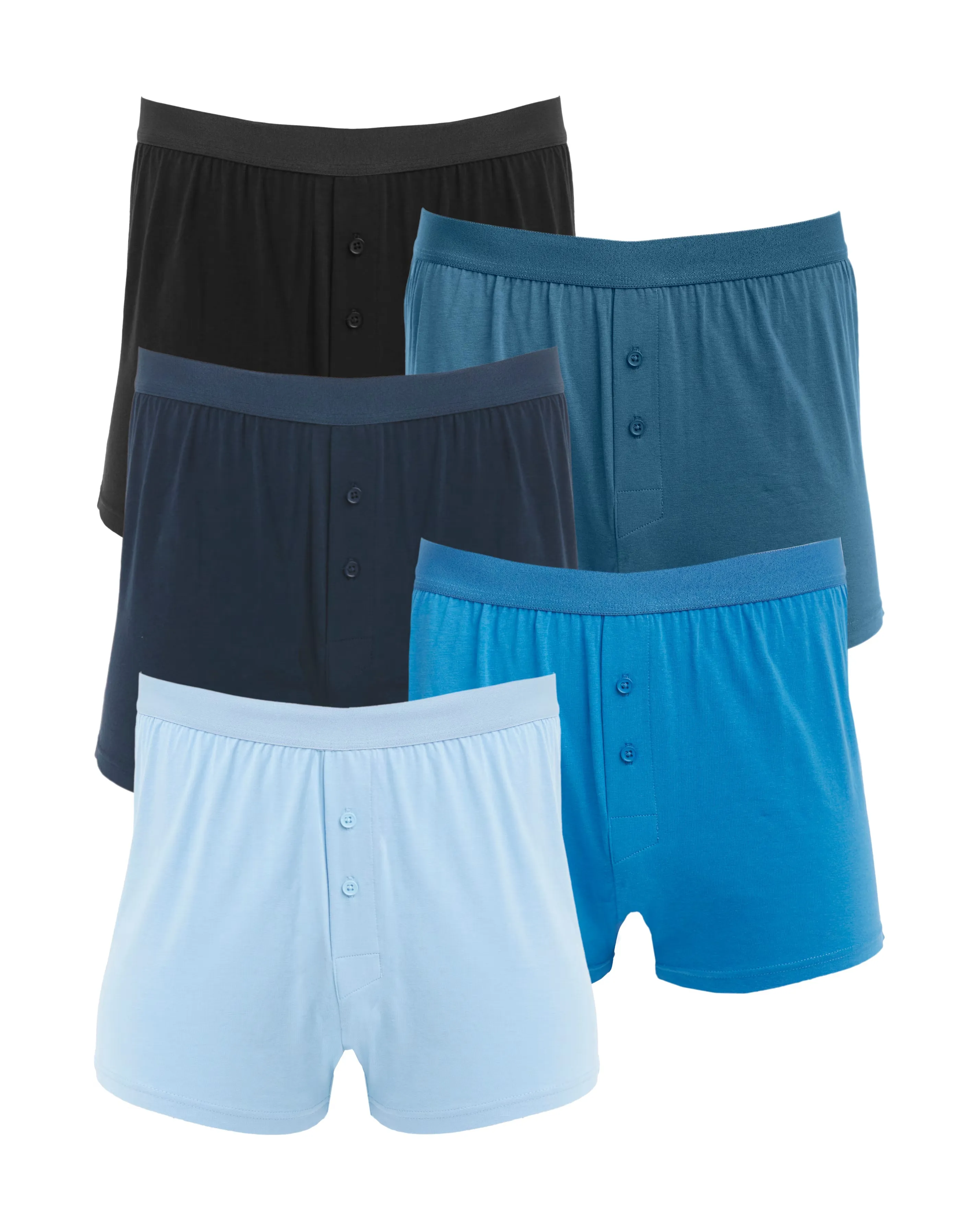 5 Pack Blue Loose Boxers 1 5 Pack Blue Loose Boxers