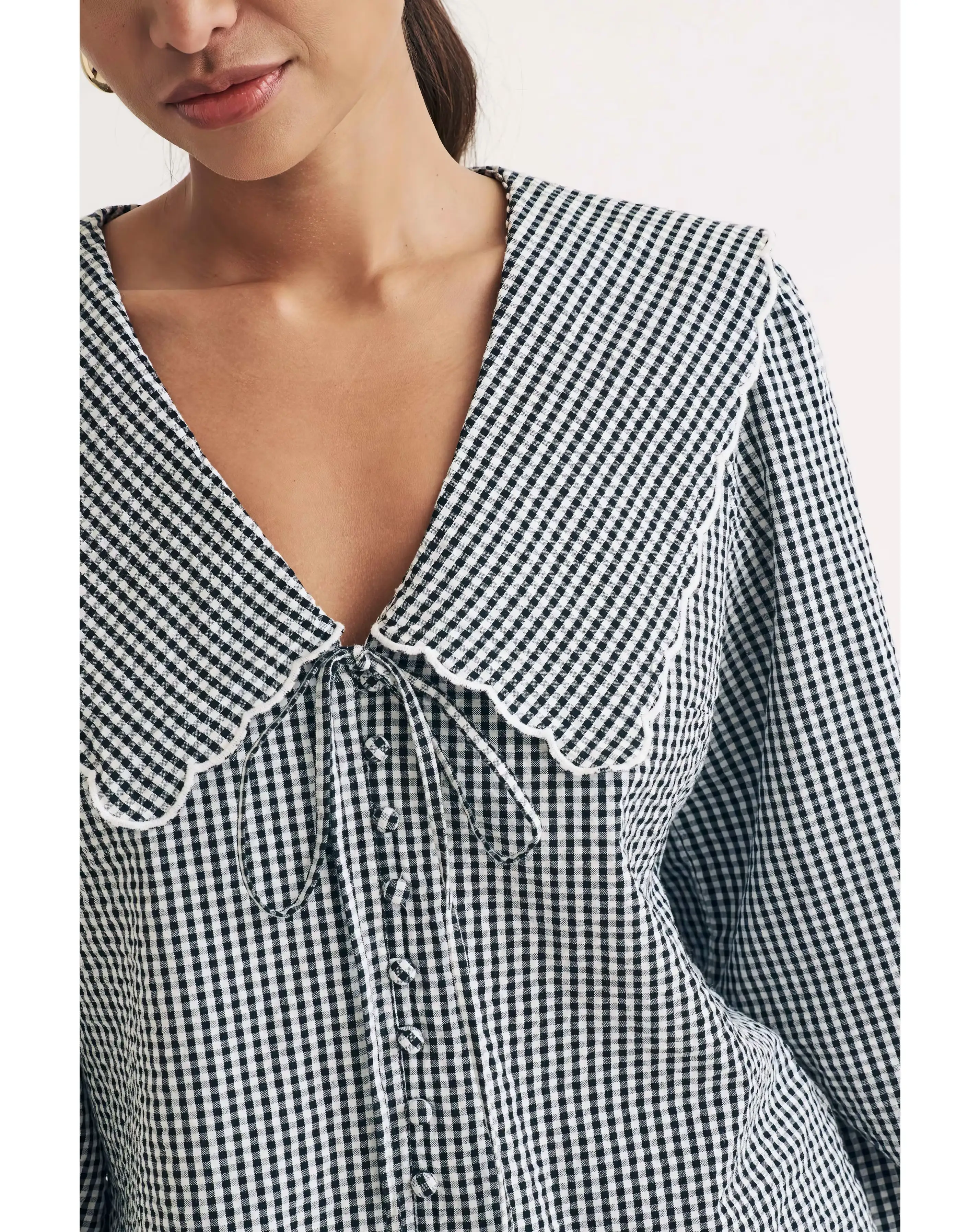 Nobody's Child Gingham Check Blouse 2 Nobody's Child Gingham Check Blouse