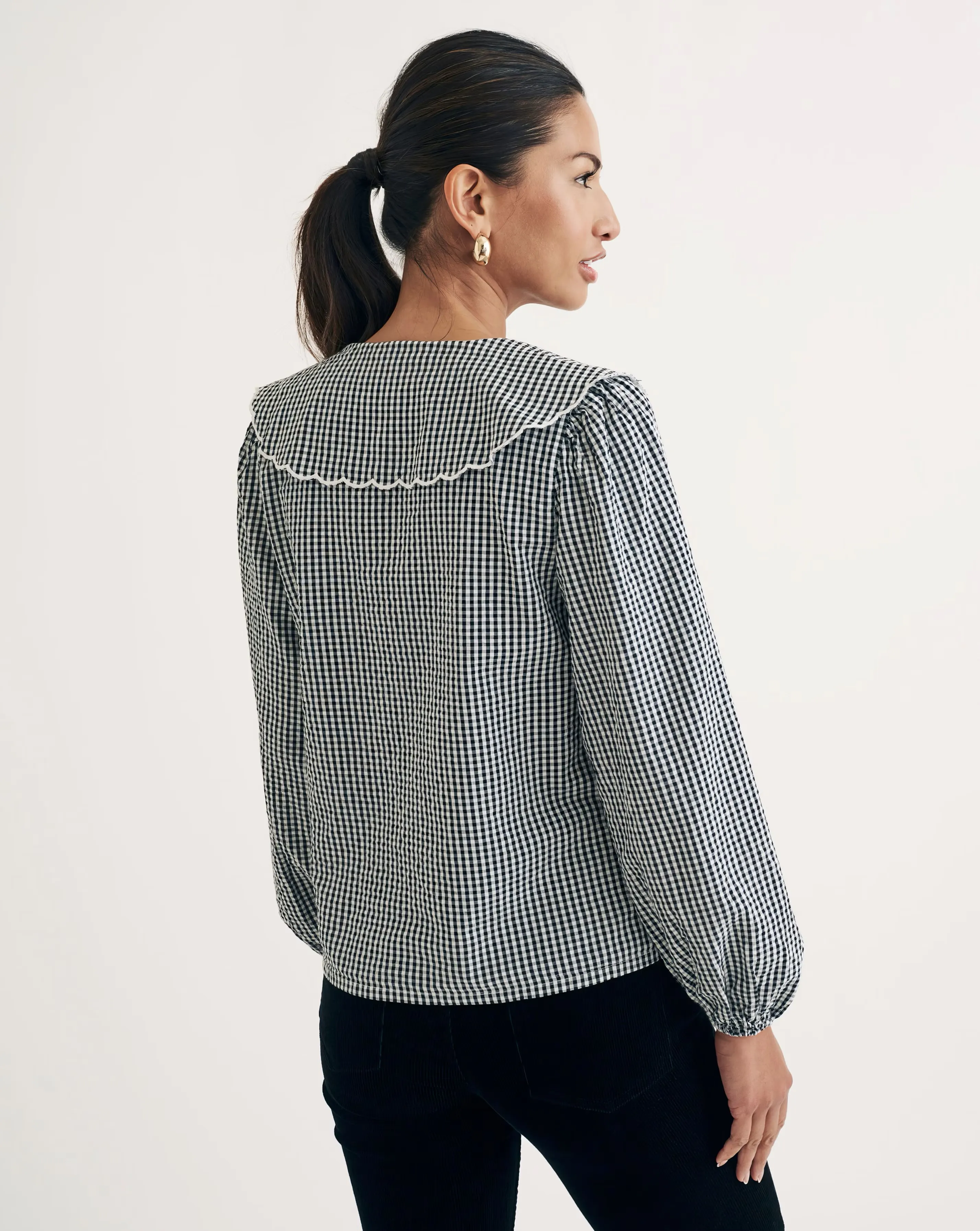Nobody's Child Gingham Check Blouse 4 Nobody's Child Gingham Check Blouse