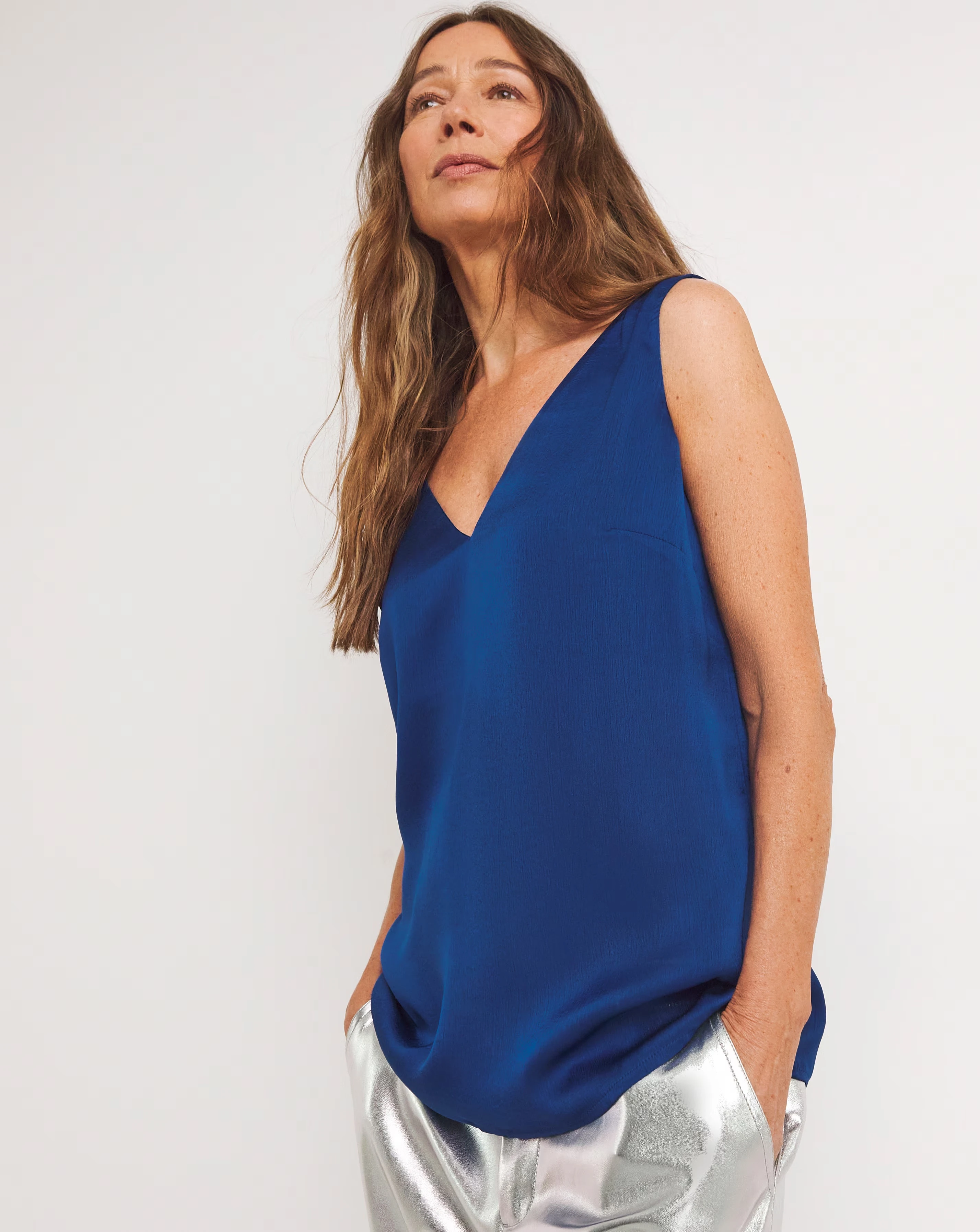 Satin V Neck Vest 1 Satin V Neck Vest