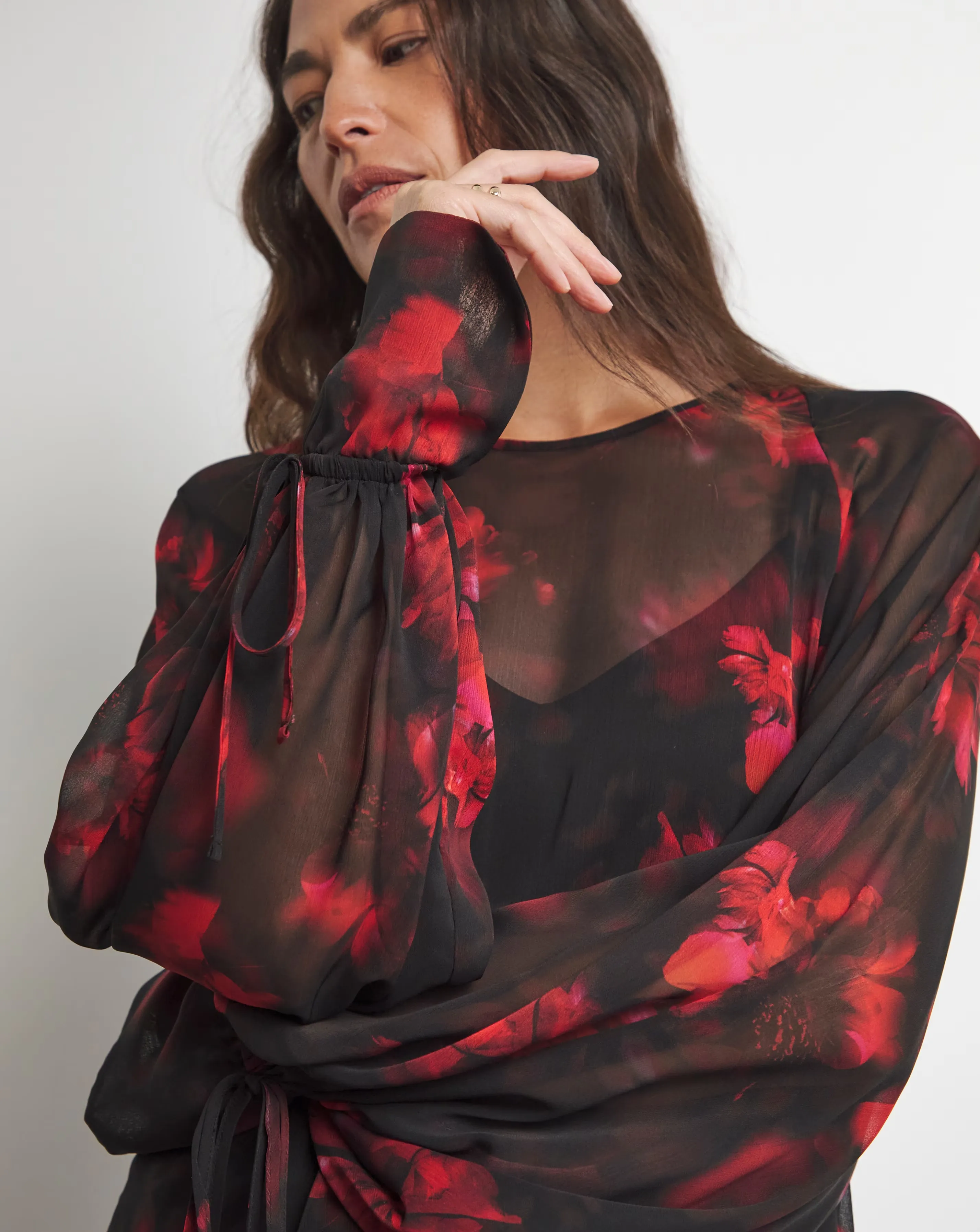 Joanna Hope Tie Sleeve Blouse 3 Joanna Hope Tie Sleeve Blouse