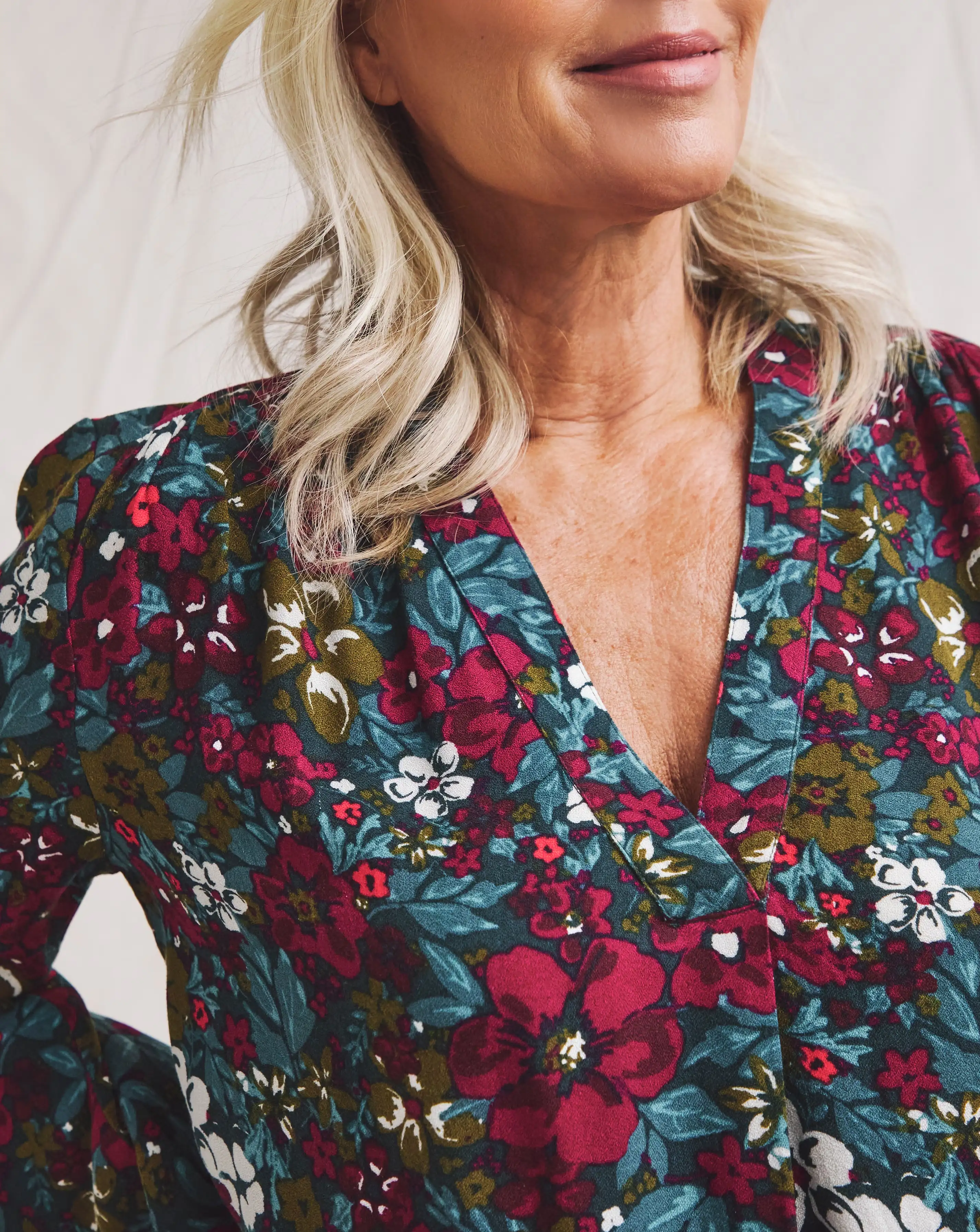 Julipa Moss Crepe Floral Printed Blouse 2 Julipa Moss Crepe Floral Printed Blouse