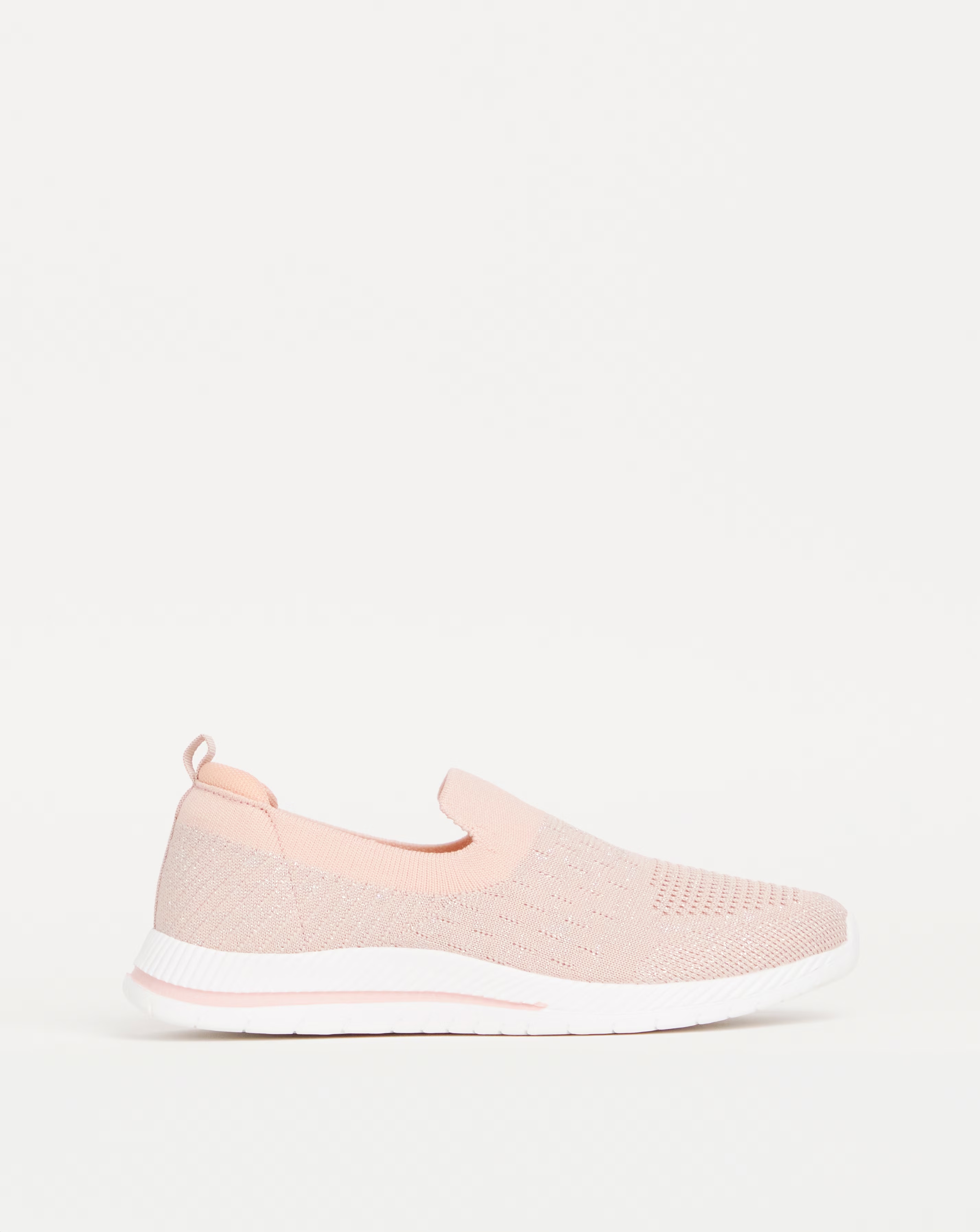 Cushion Walk Glitter Pink Slip On Trainers- Wide Fit (E) 1 Cushion Walk Glitter Pink Slip On Trainers- Wide Fit (E)