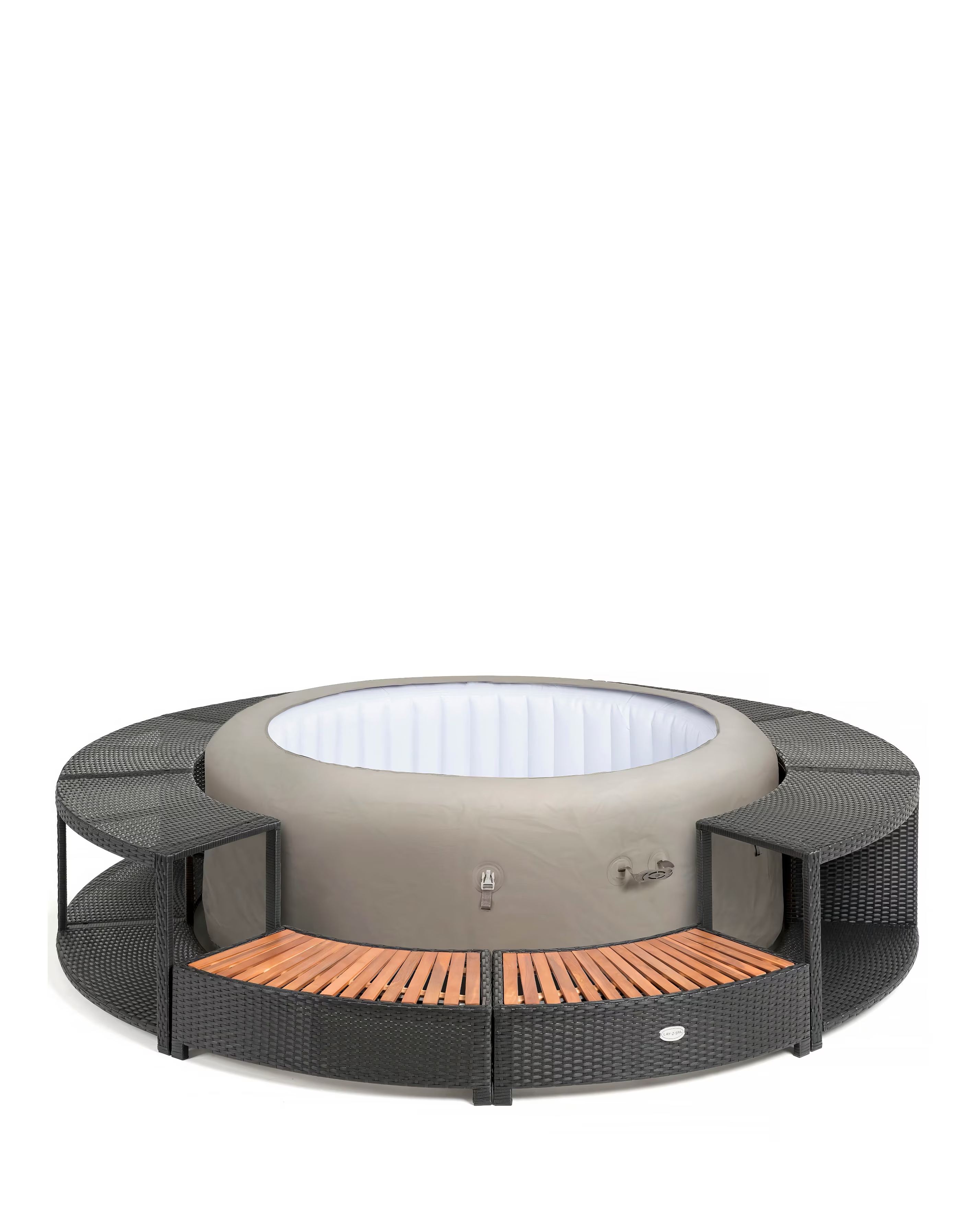 Lay-Z-Spa 200cm Round Rattan Hot Tub Surround 1 Lay-Z-Spa 200cm Round Rattan Hot Tub Surround