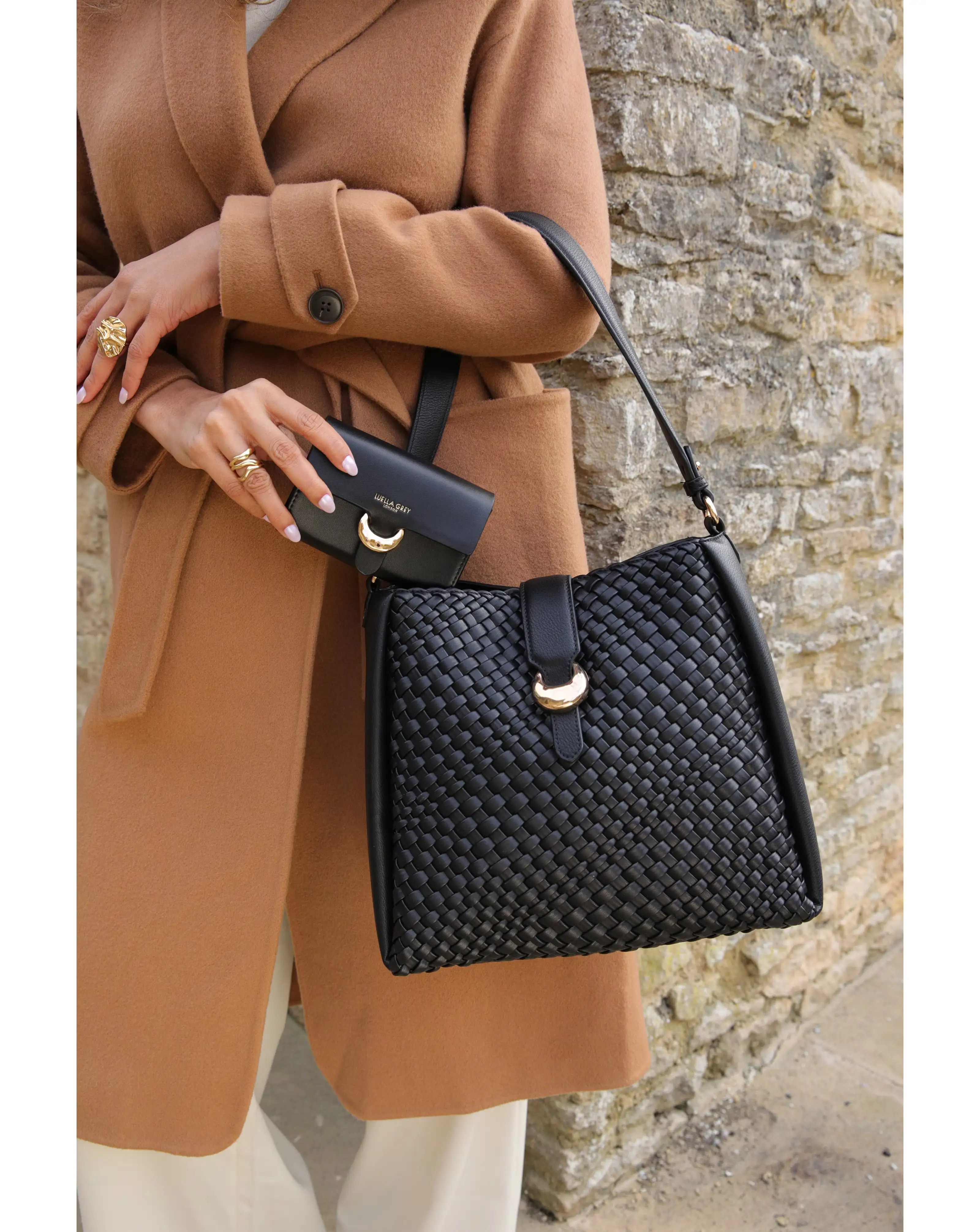 Luella Grey Flora Black Weave Hobo 6 Luella Grey Flora Black Weave Hobo